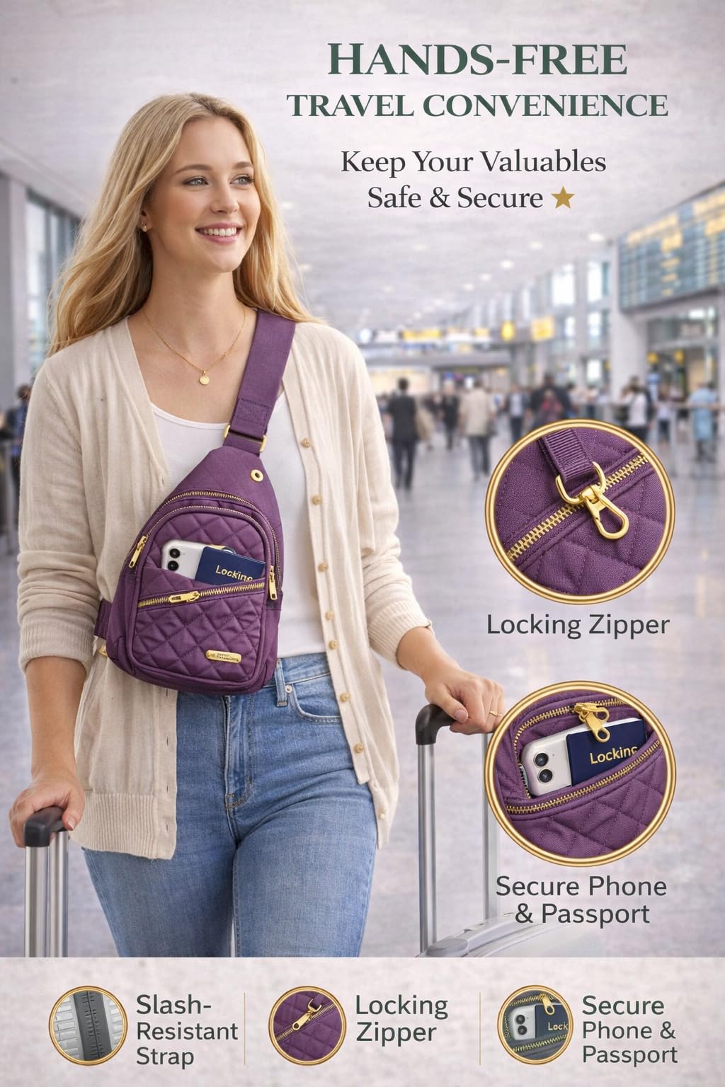 Spicy Tabanca Women's 7-Piece Travel Essentials Gift Set – back view and specifications