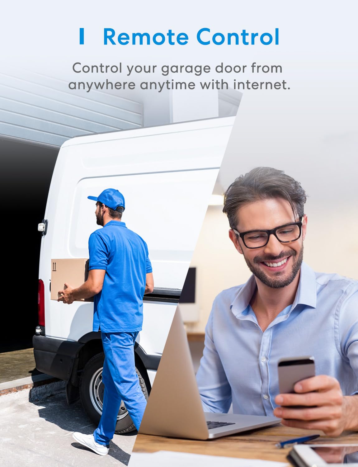 meross Smart Garage Door Opener Remote Work with HomeKit, Alexa and Google – packaging and label