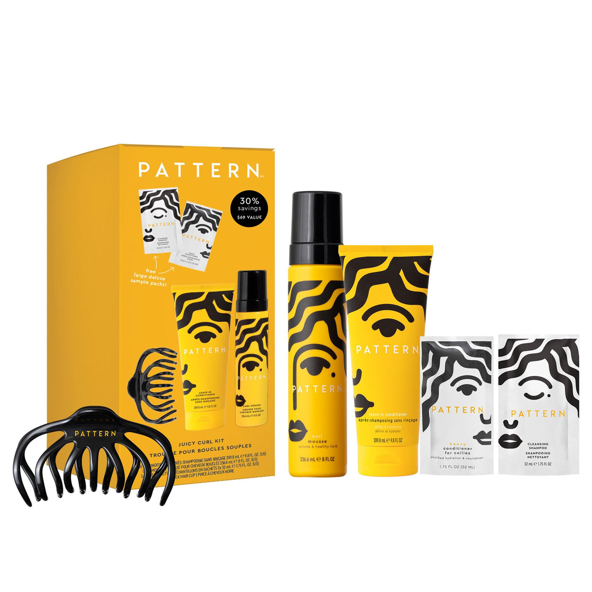 PATTERN Beauty by Tracee Ellis The Juicy Curl Kit for Curly & Coily Hair, 3a-4c, curly hair starter kit, texture hair tr