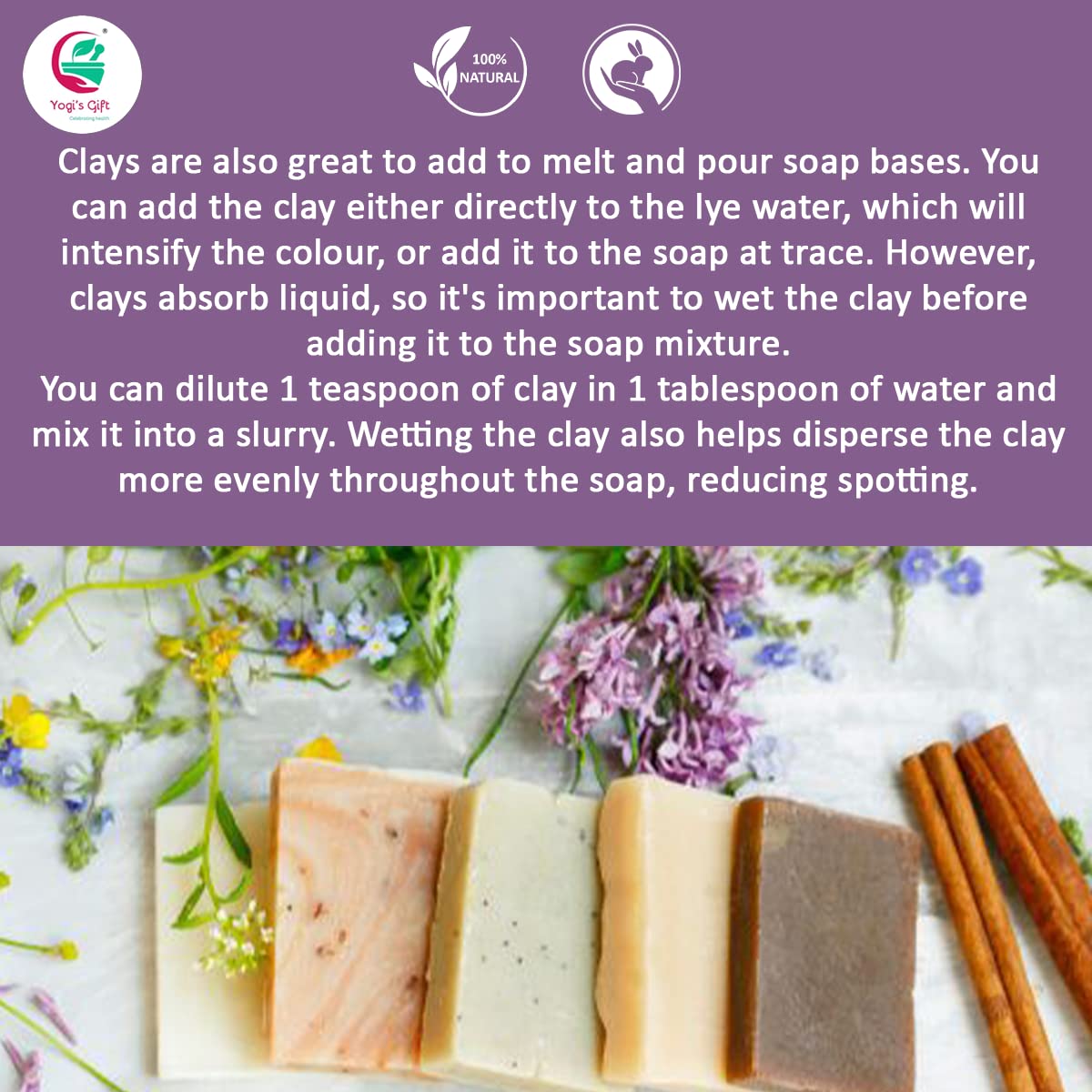 YOGI&rsquo;S GIFT &ndash; Celebrating health Pack of 10 Clays for Mask Making & Soap Making | Face Mask Ingredient | Bes