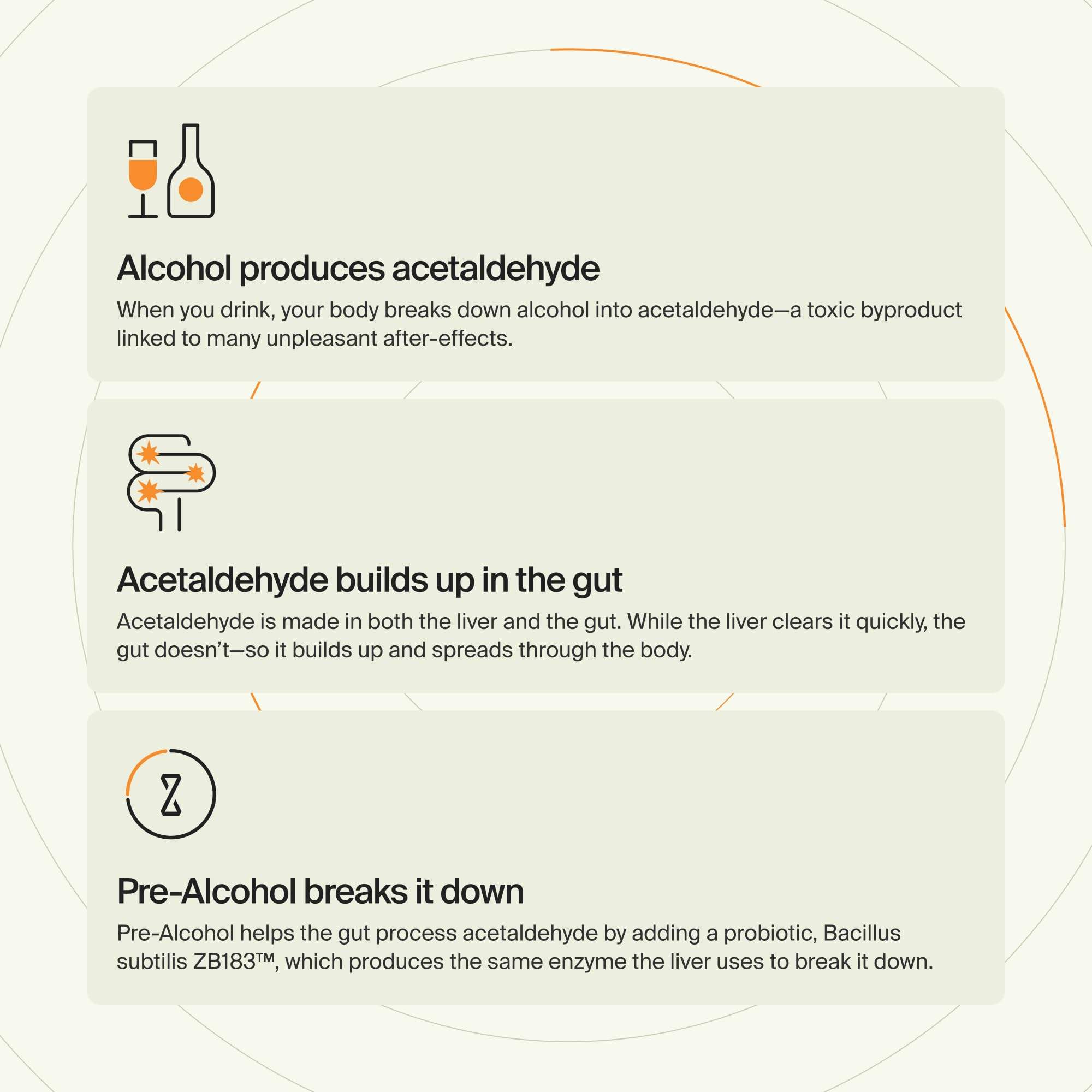 ZBiotics Pre-Alcohol Probiotic Drink 3-pack bottles with colorful labels, designed for digestive support before drinking alcohol.