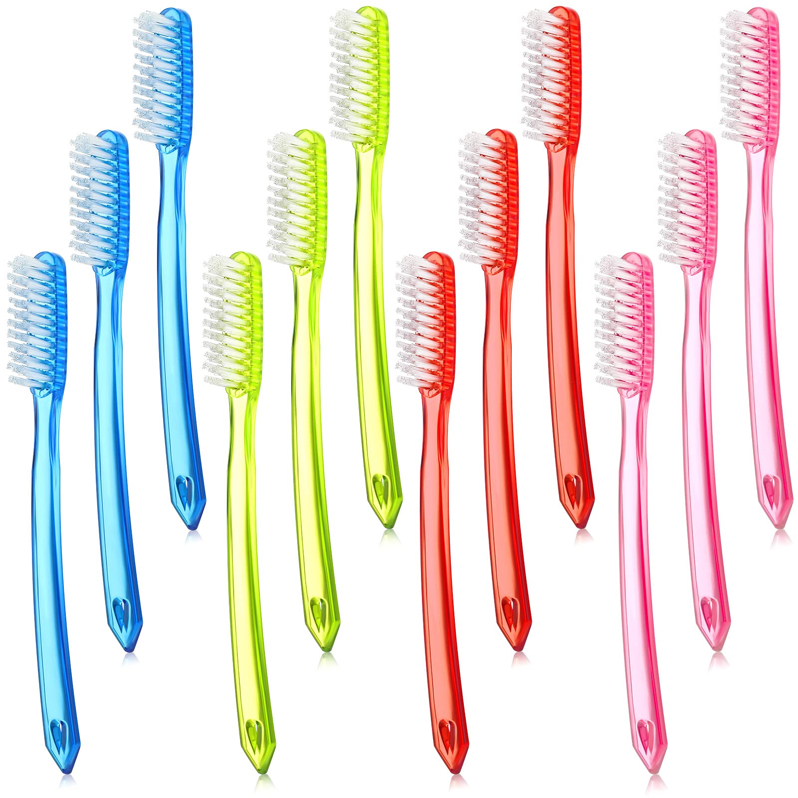 Zopeal 12 Pieces Extra Hard and Firm Toothbrush for Adults Bulk - Product Imagery
