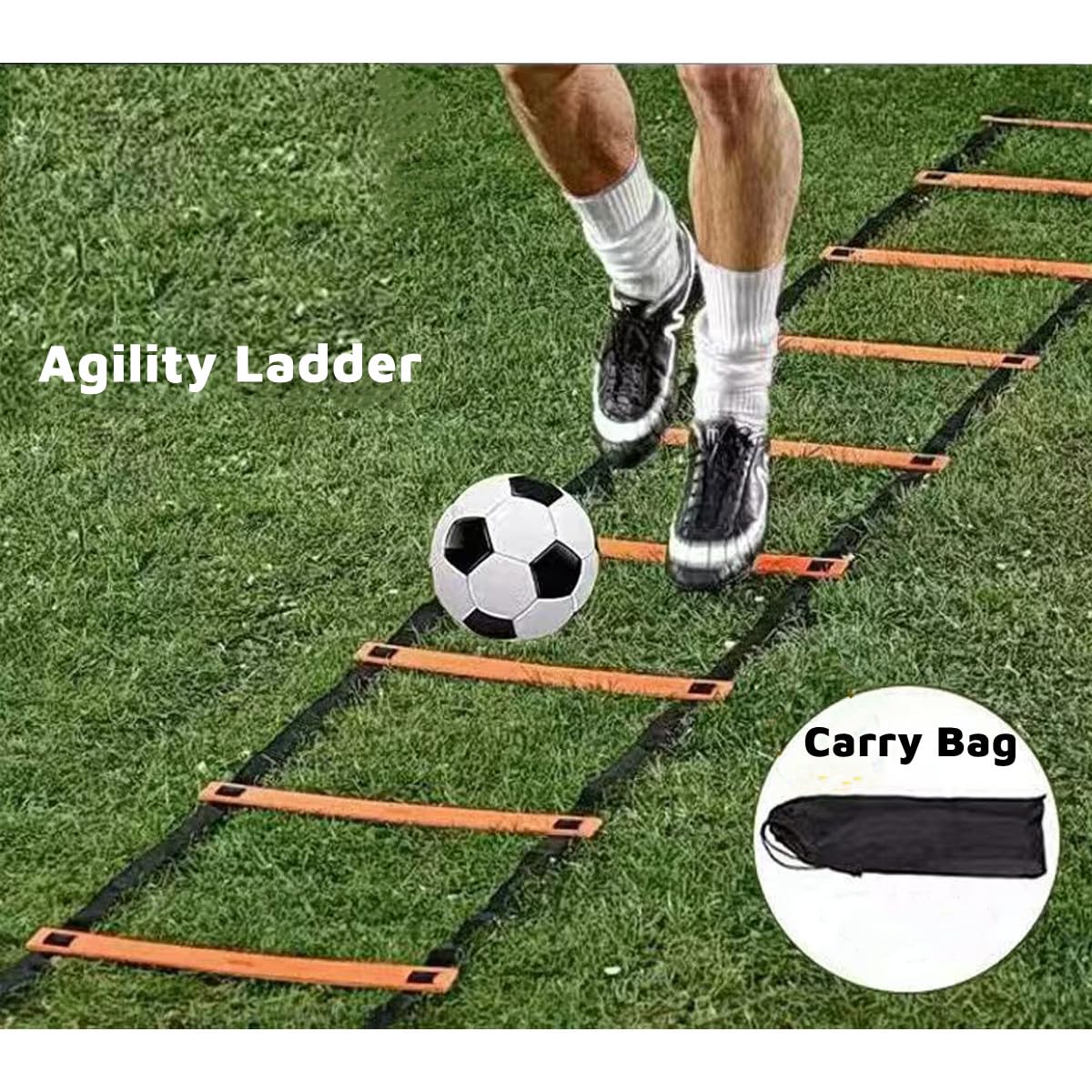 XINXIANG 20ft Sports Agility Ladder, Agility Training Equipment for Football, Exercise, Tennis, Legs Workout with Speed 