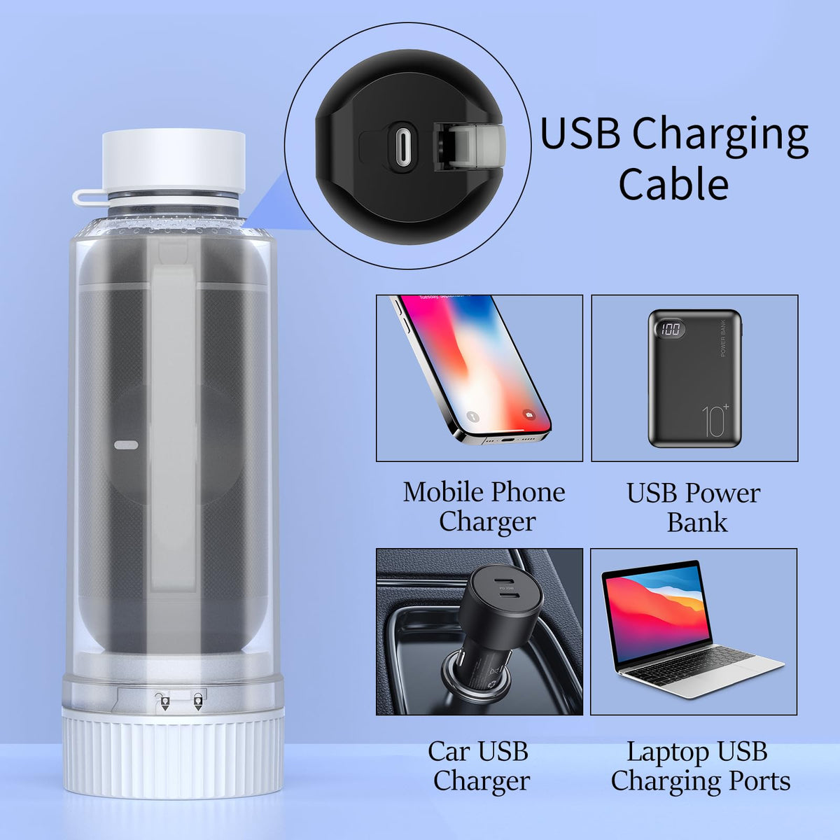 Portable Bidet for Travel Rechargeable Waterproof Sprayer - jutimer Official Imagery - 6