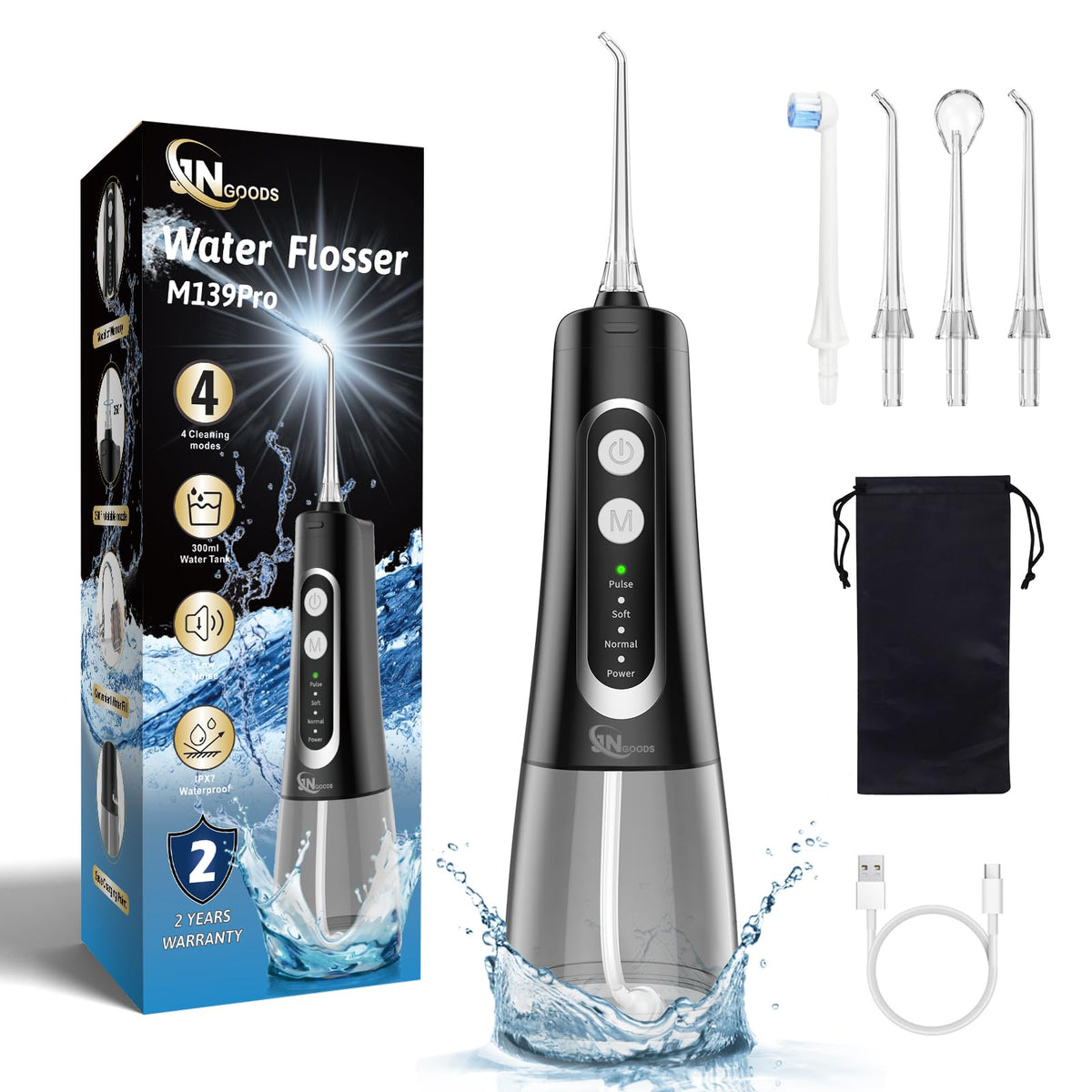 JNGOODS Cordless Water Dental Flosser Oral irrigator JNGOODS - JNGOODS Official Imagery - 2