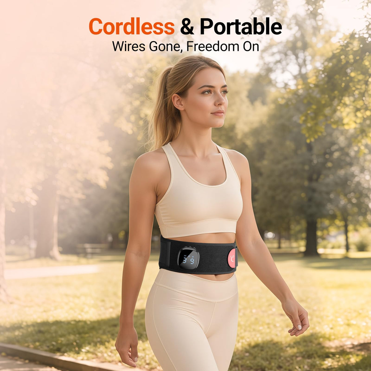 Comfytemp Red Light Therapy Vibration Massage Belt Cordless - Comfytemp Official Imagery - 5