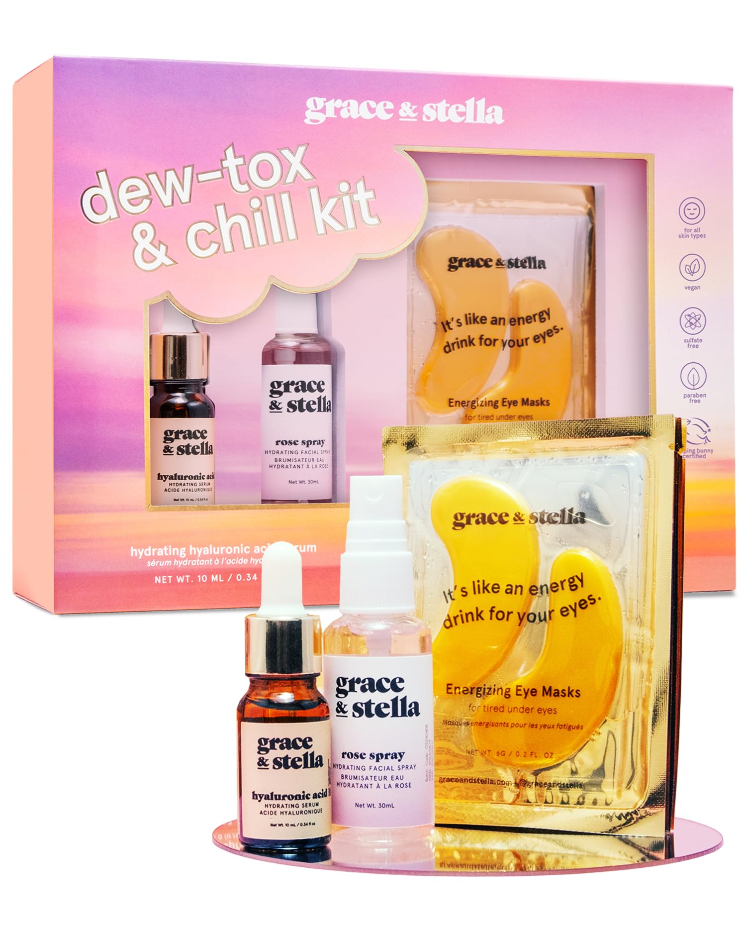 grace & stella Award-Winning Skin Care Set - Gifts for Women - Product Imagery