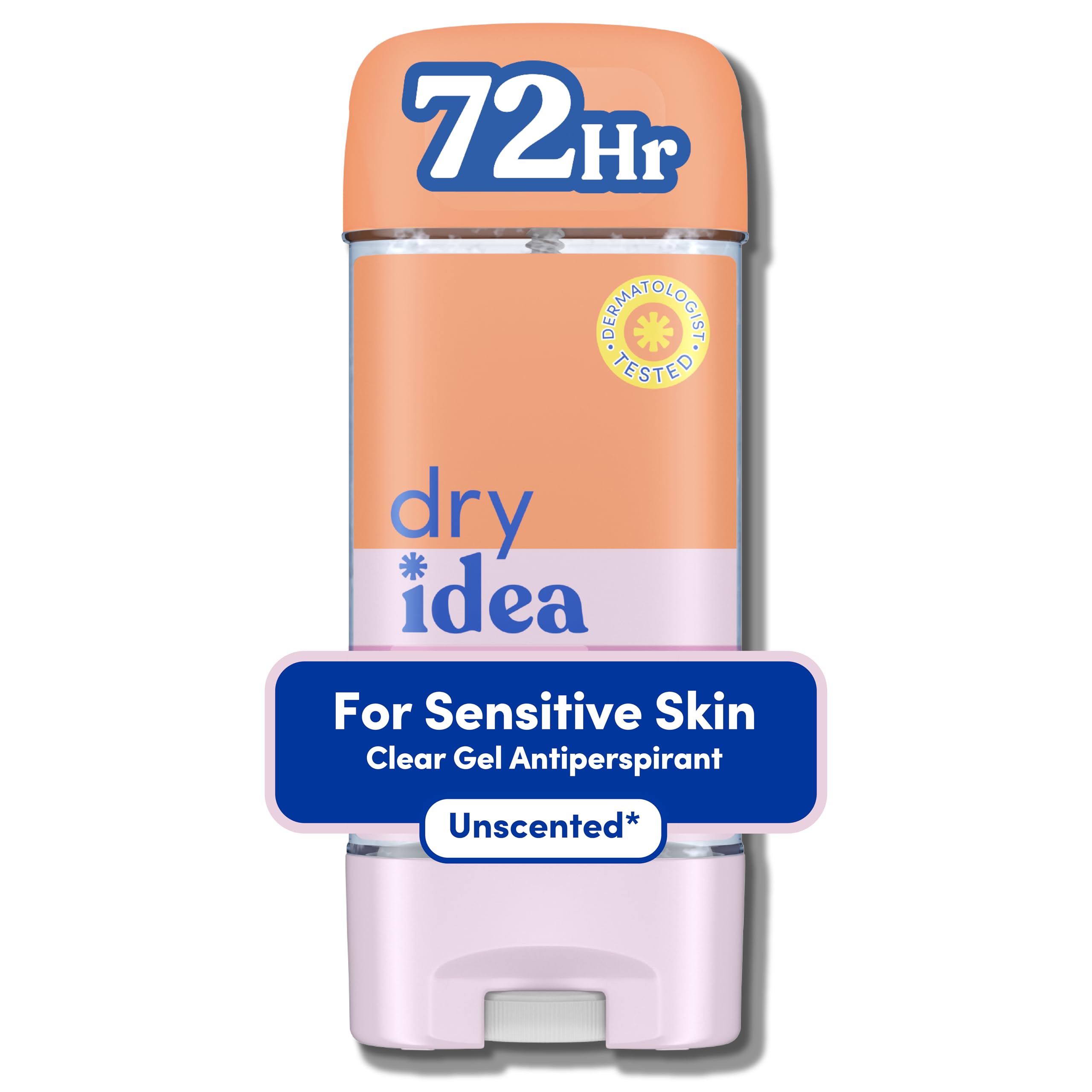 Dry Idea Women's Gel Antiperspirant Deodorant 3 oz bottle with clear gel formula and white cap.