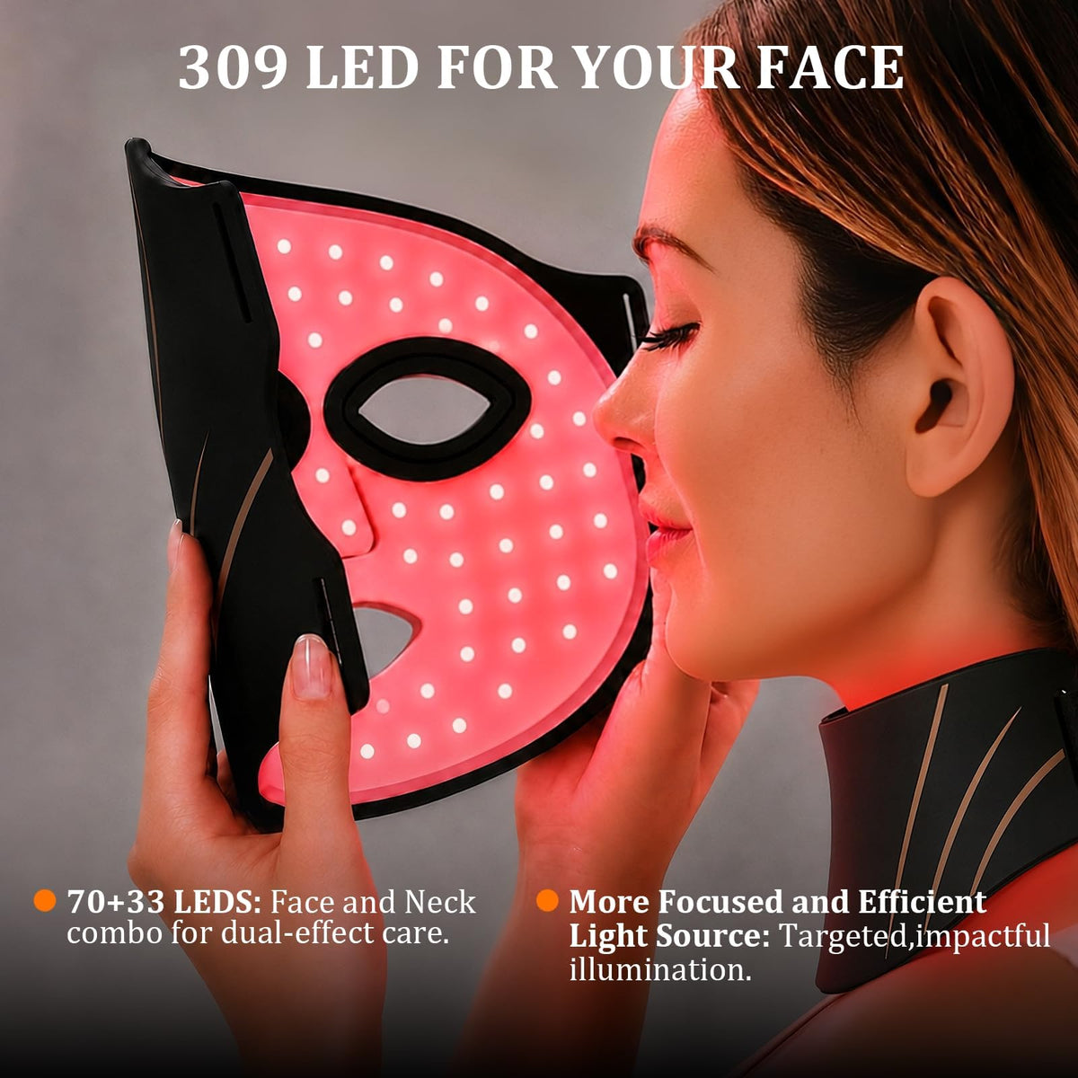 Red Light Therapy Mask for Face Neck Skin Care 7 Color - LK MKARY Official Imagery - 6