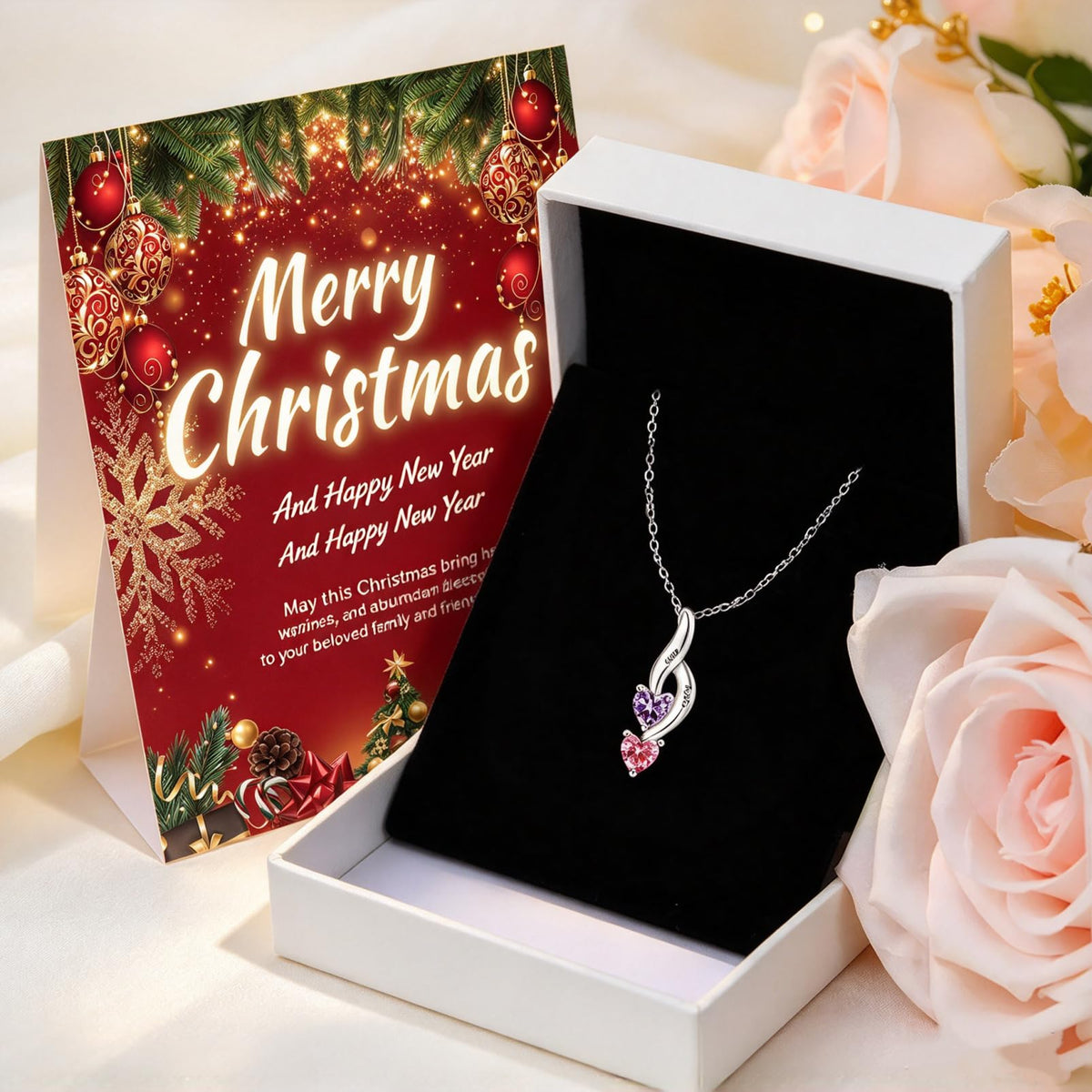 ORFAN Personalized S925 Mothers Name Necklace with 1-6 Simulated Birthstones – alternate angle