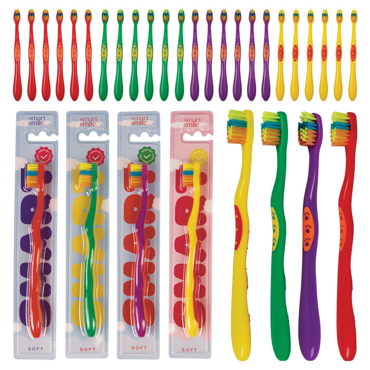 SmartSmile Toothbrushes 72 Pack Individually Blister Packed - SmartSmile Official Imagery - 1