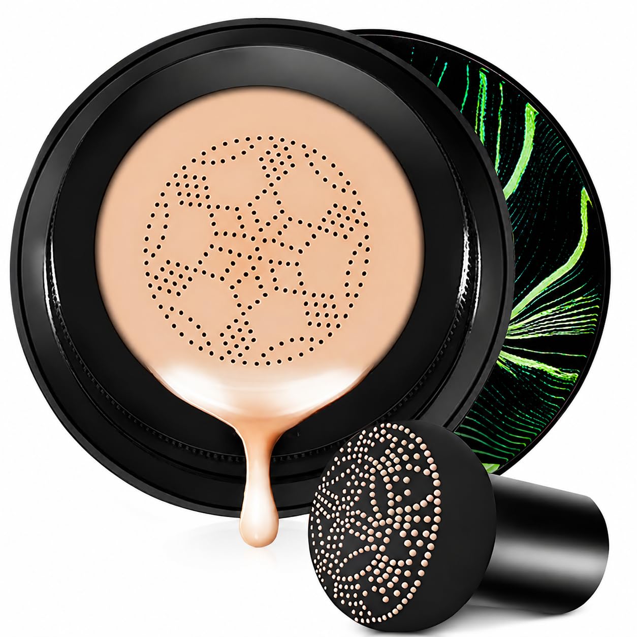 Moisture Cushion CC Cream with Mushroom Puff, Natural Color - Product Imagery