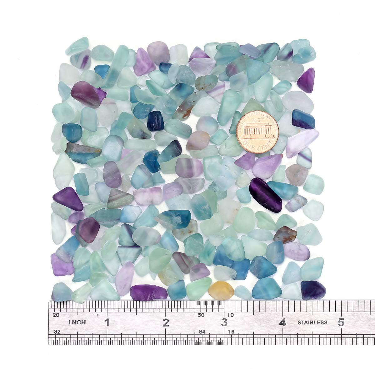WAYBER Decorative Crystal Pebbles, 2 Lbs/920g (Fill 1.8 Cups) Natural Quartz Stones Aquarium Gravel Sea Glass Rock Sand 