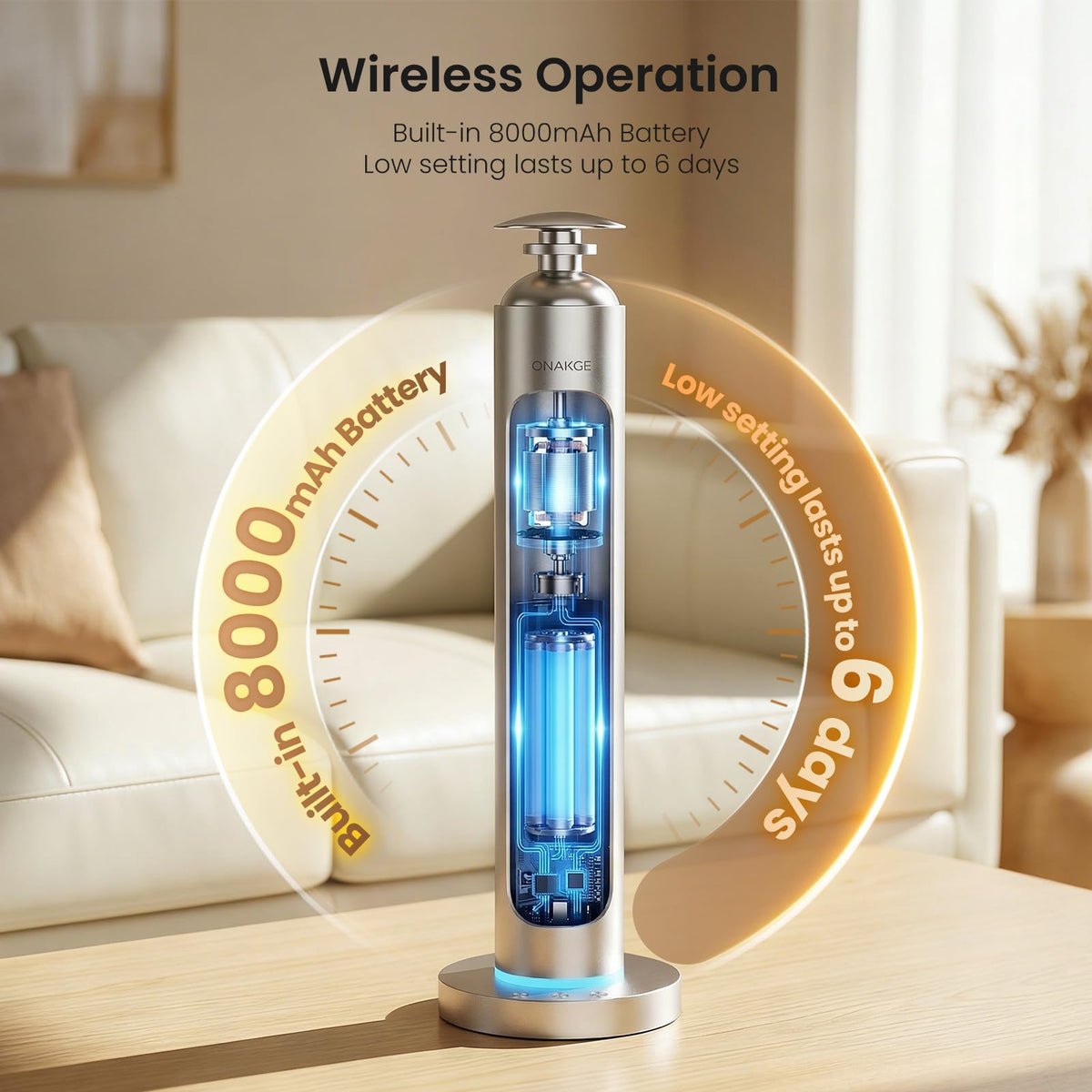 Waterless Aroma Diffuser 8000mAh Essential Oil Diffuser with - Onakge Official Imagery - 7