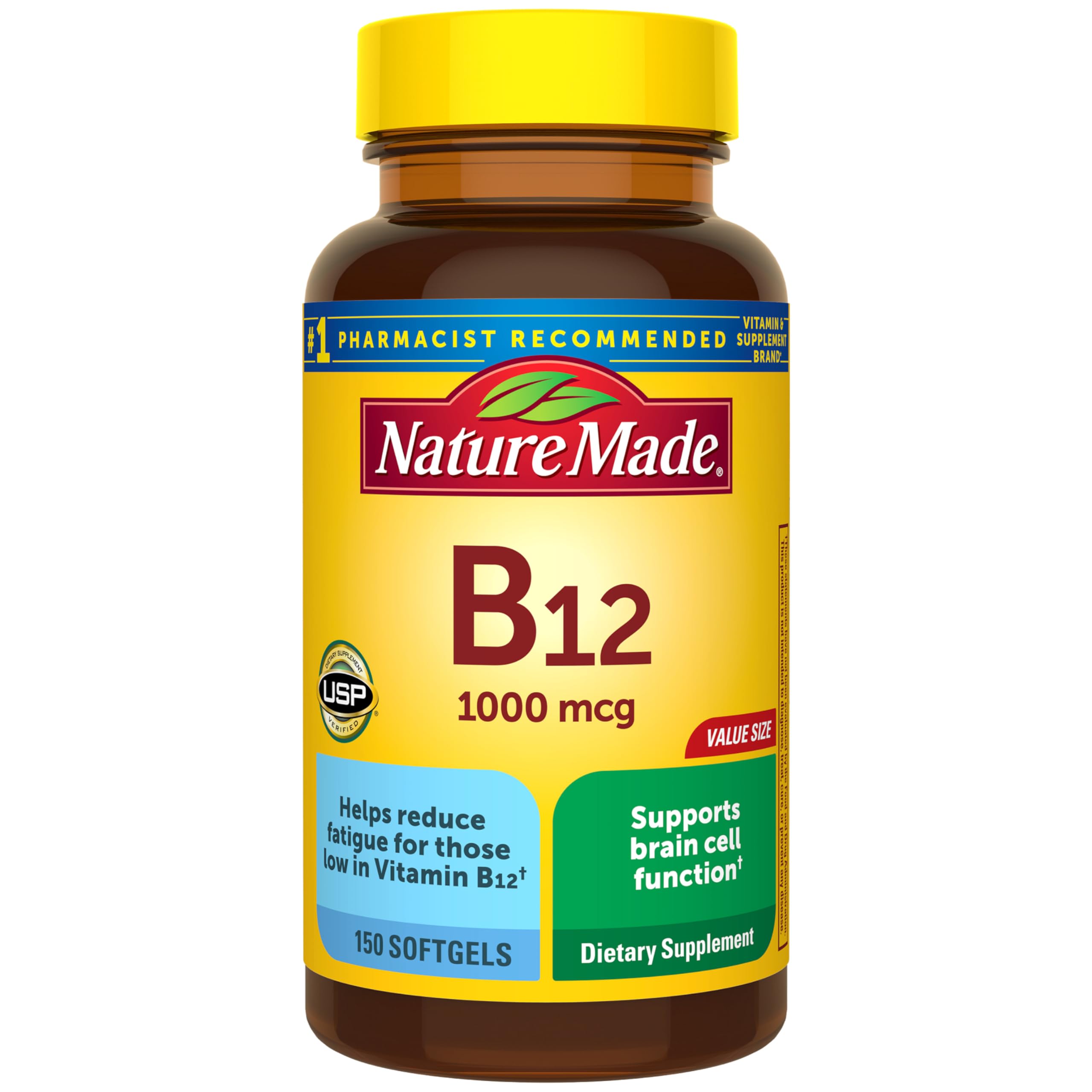 Nature Made Vitamin B12 1000 mcg, Energy Metabolism Support, 150 - Product Imagery