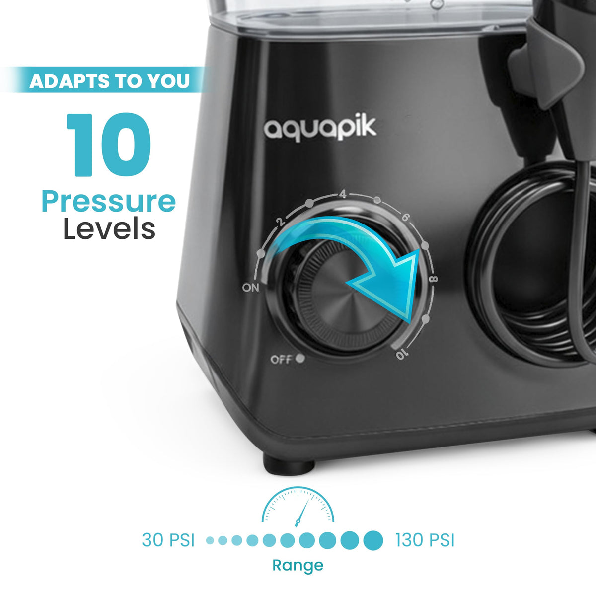 Aquapik 100 Black Water Flosser Countertop Water Pick for - Boston Tech Official Imagery - 4