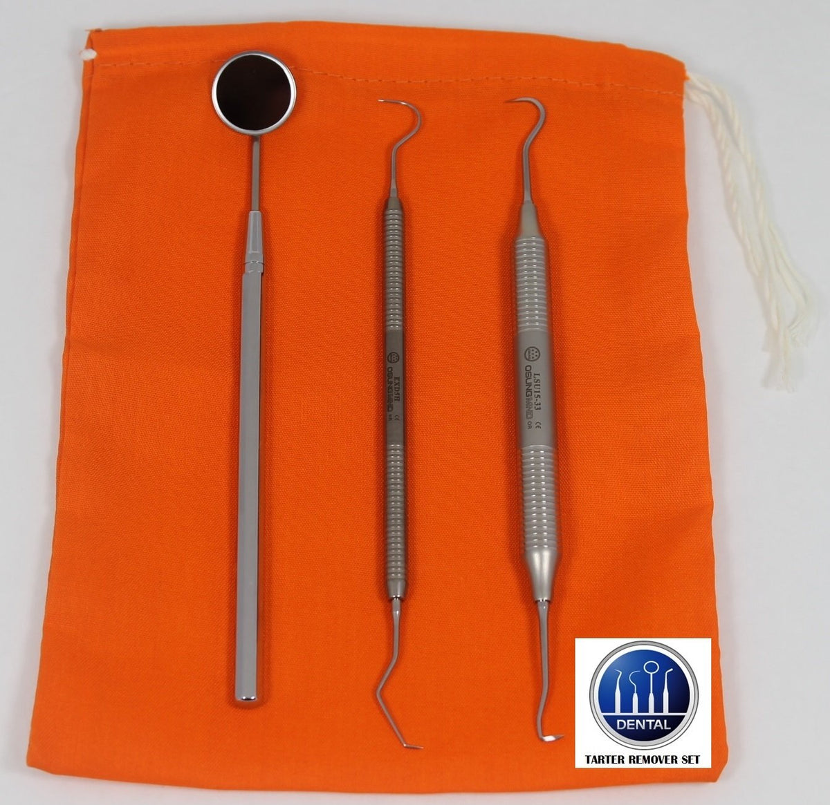 Dental Tartar Scraper and Remover Set with Storage Pouch - Osung Official Imagery - 1