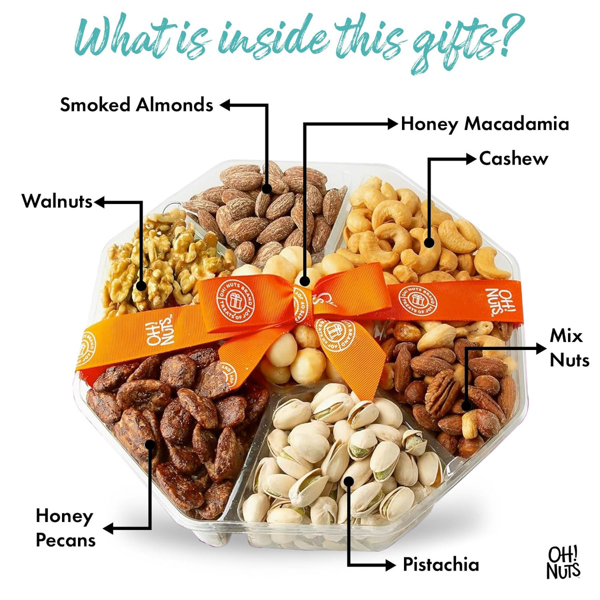 Oh Nuts 7 Variety Nuts Gift Basket - Oh! Nuts Official Imagery - 4