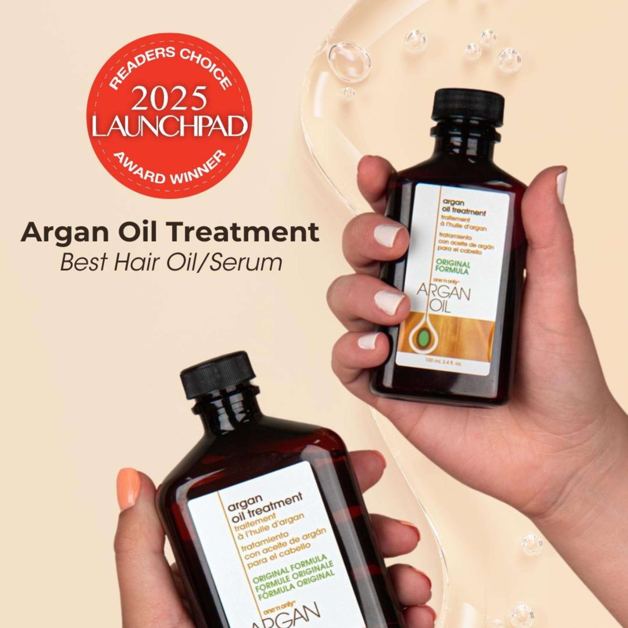One 'n Only Argan Oil Hair Treatment, Moisture + Frizz Control Serum, 8 oz