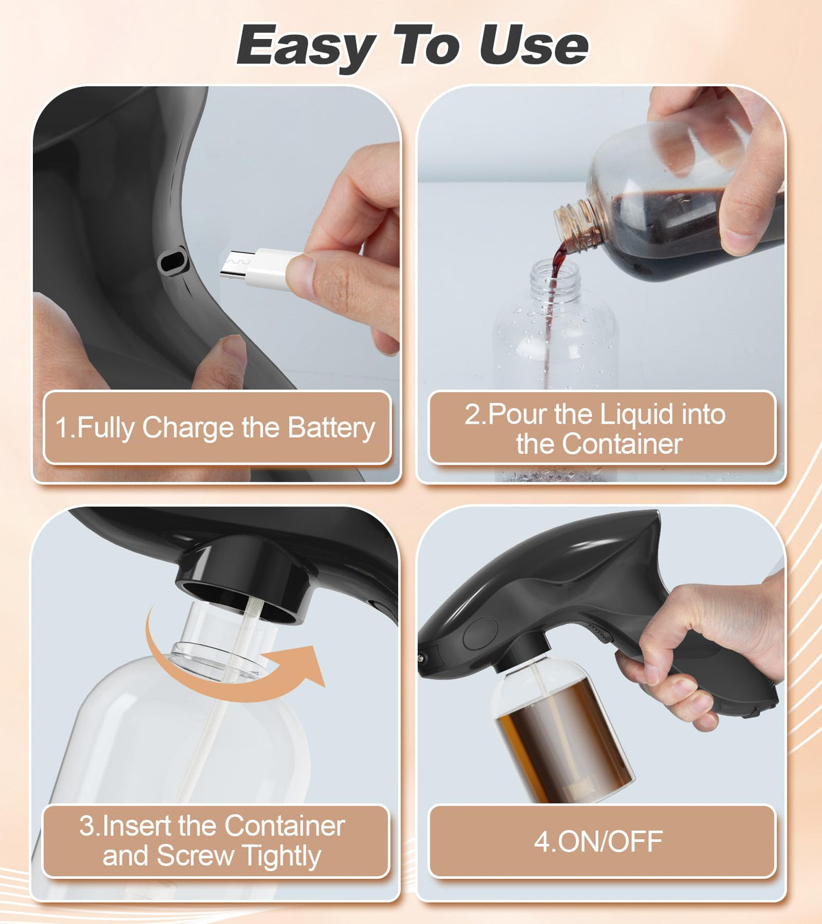 Tanning Spray Gun 280ml Handheld Spray Tan Machine for Face - rupuqira Official Imagery - 7