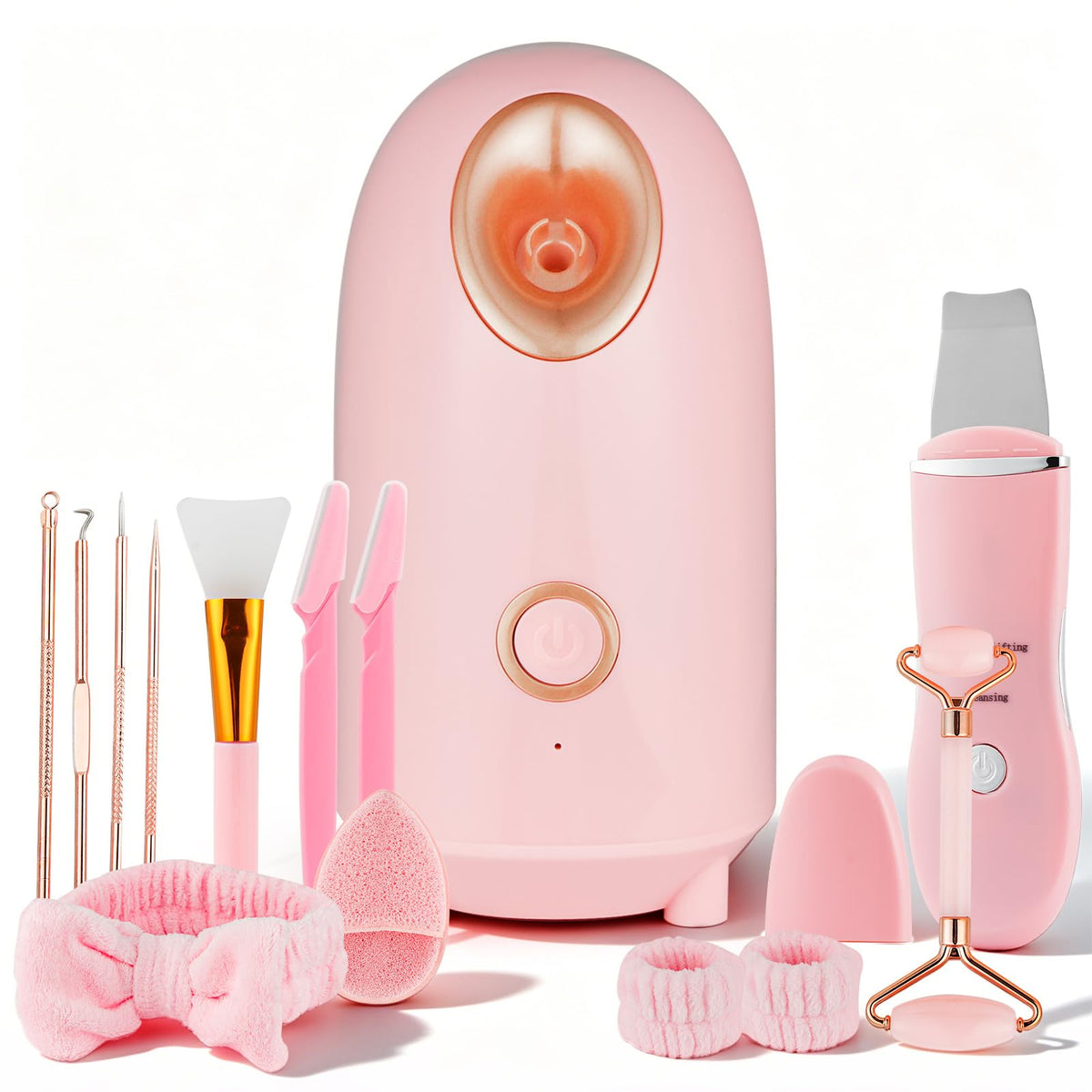 IeBilif Facial Steamer Spa Kit with 8 Skin Care Tools – product photo (Facial Steamers)