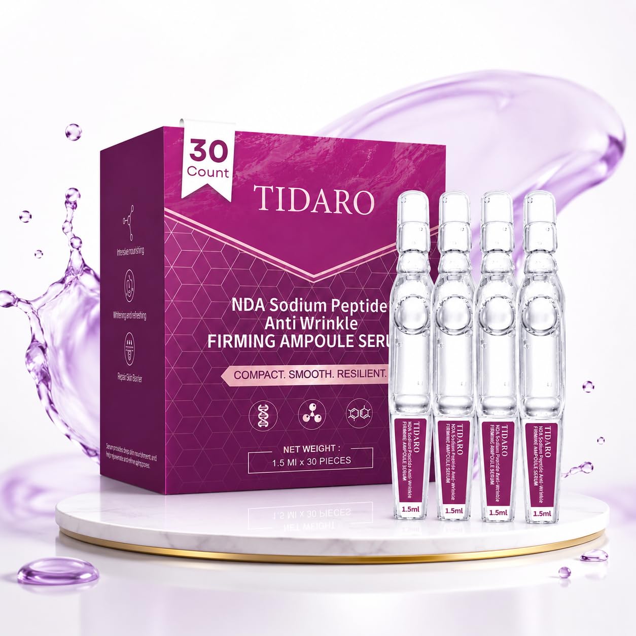 Premium 30 Vials 1.5 mL Salmon DNA Serum PDRN Anti-Aging Face - Product Imagery