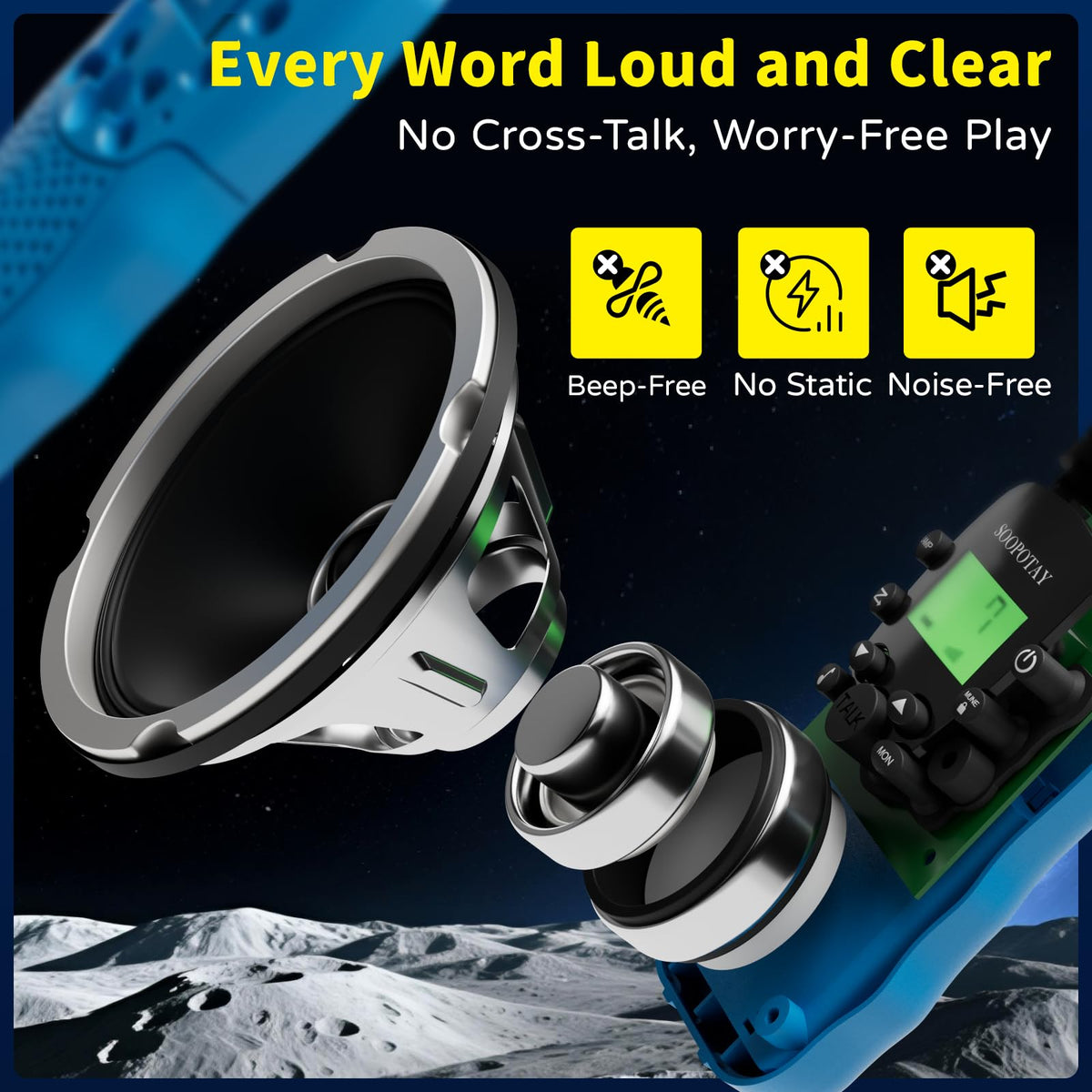 Rechargeable Walkie Talkies for Kids Games Gifts Toys for - Soopotay Official Imagery - 5