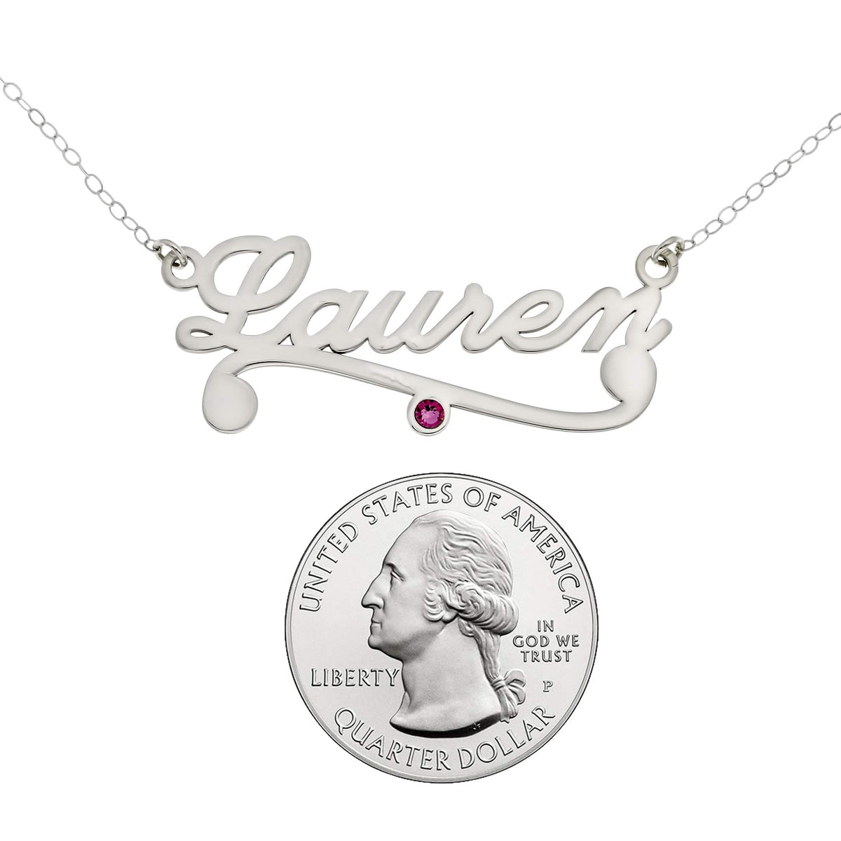 AJ s Collection Personalized Sterling Silver Name Necklace - AJ's Collection Official Imagery - 3