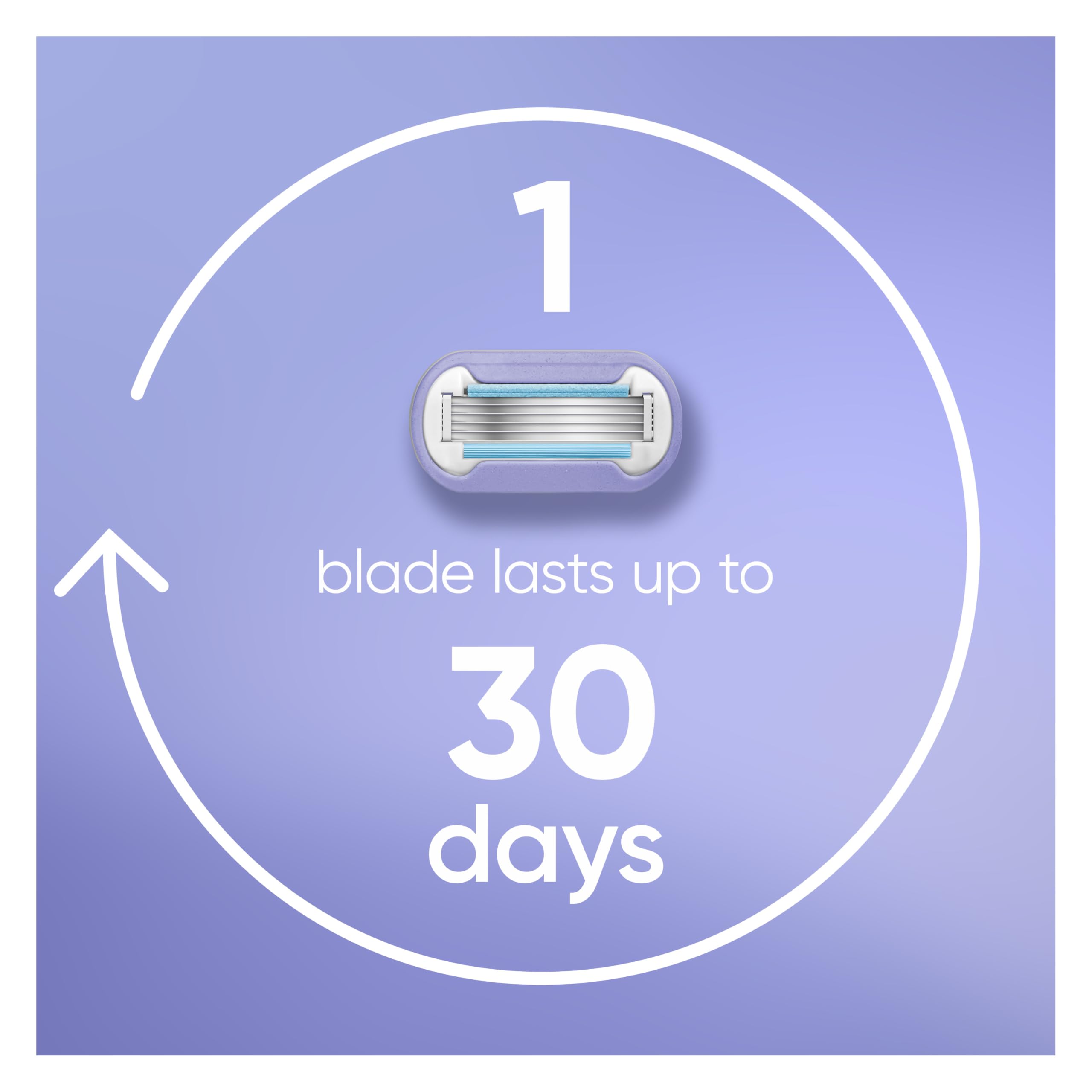 Gillette Venus Deluxe Smooth Swirl razor blade cartridges, 6-pack, with sleek design and multiple blades for smooth shaving.