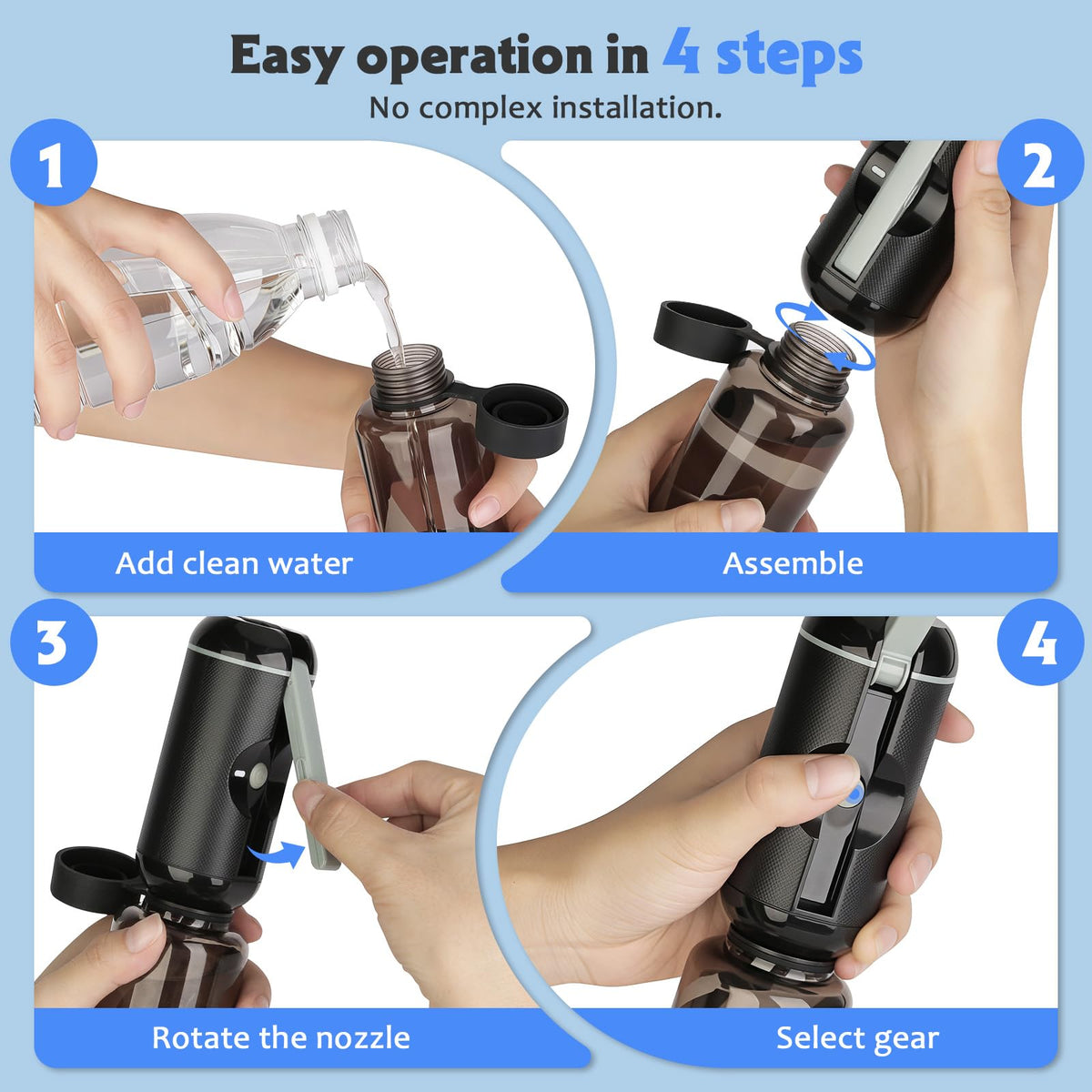 Portable Bidet for Travel Rechargeable Waterproof Sprayer - jutimer Official Imagery - 7