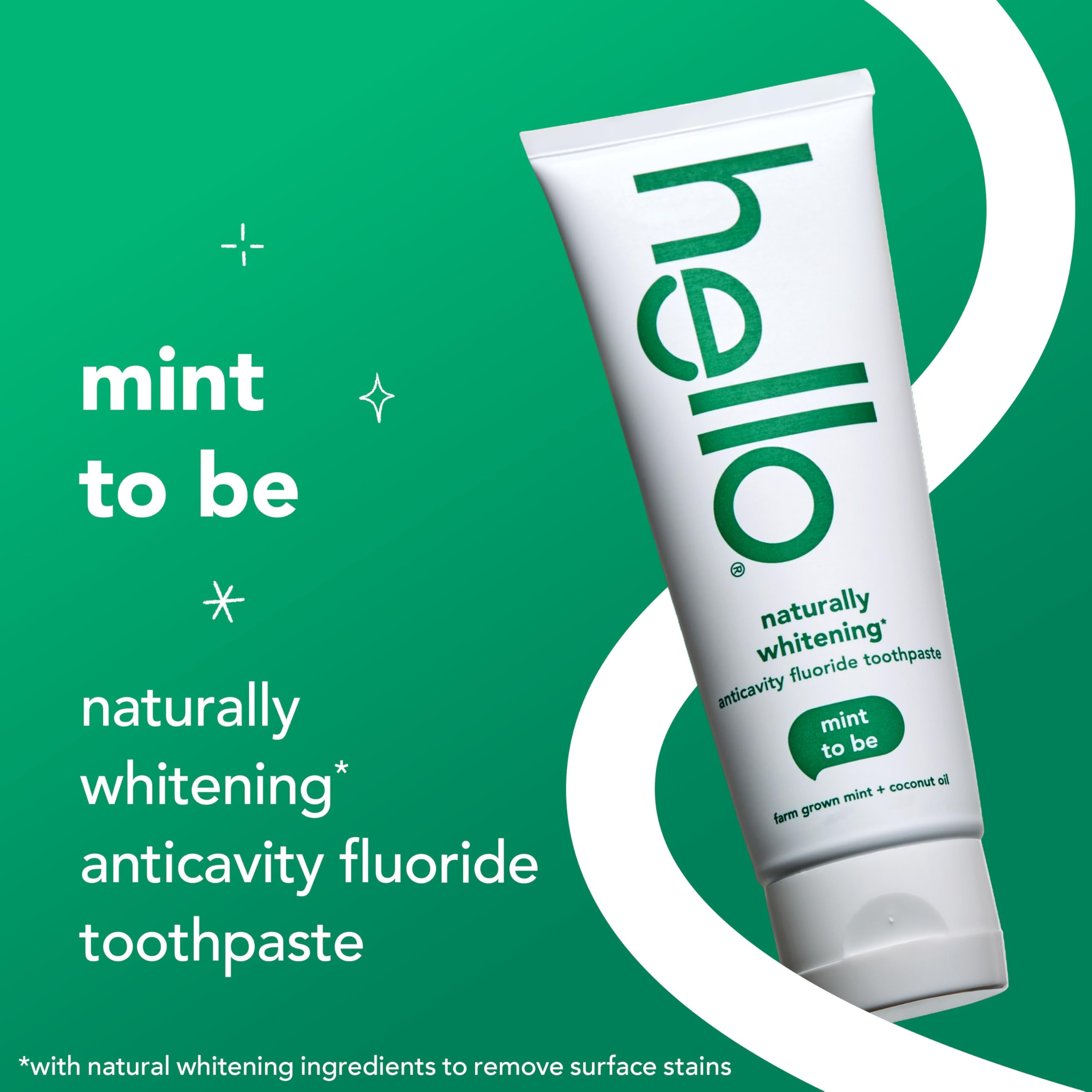 Hello Naturally Whitening Anticavity Fluoride Toothpaste, 5 Oz Tube, Natural Whitening Toothpaste with Coconut Oil, Whitens Naturally and Helps Remove Surface Stains, SLS Free, Vegan, Mint, 3 Pack