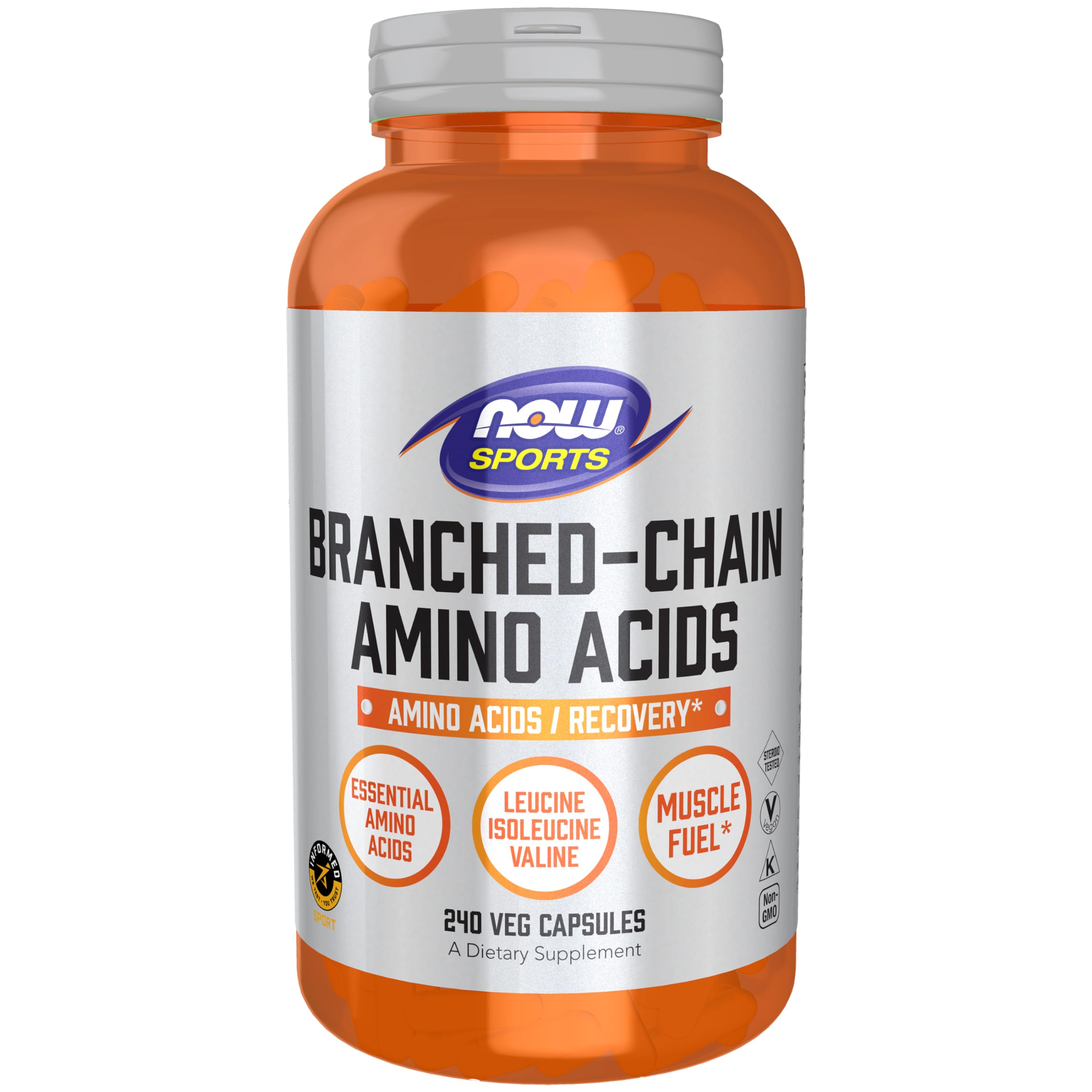 NOW Foods Sports Nutrition, Branched Chain Amino Acids, With - Product Imagery