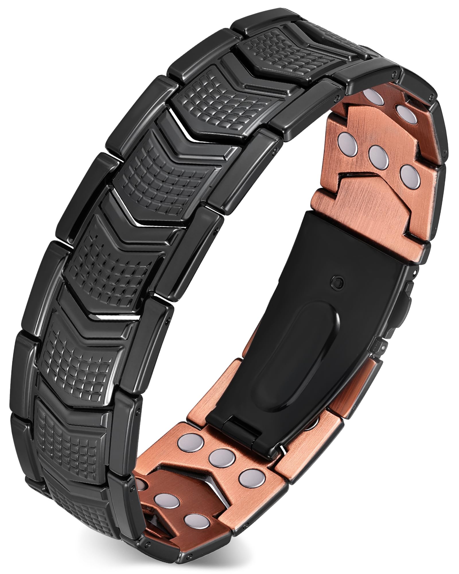 Feraco Copper Bracelet for Men Magnetic Therapy Bracelet Jewelry - Product Imagery