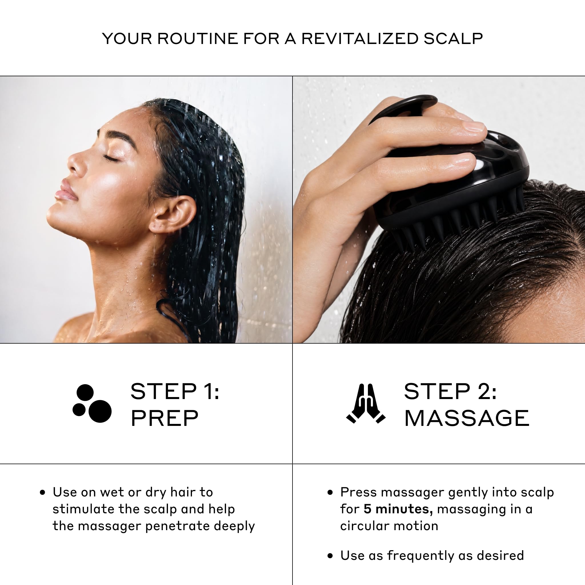 Zenagen scalp massager in use, designed to stimulate scalp circulation and promote healthy hair growth with gentle massage vibrations.