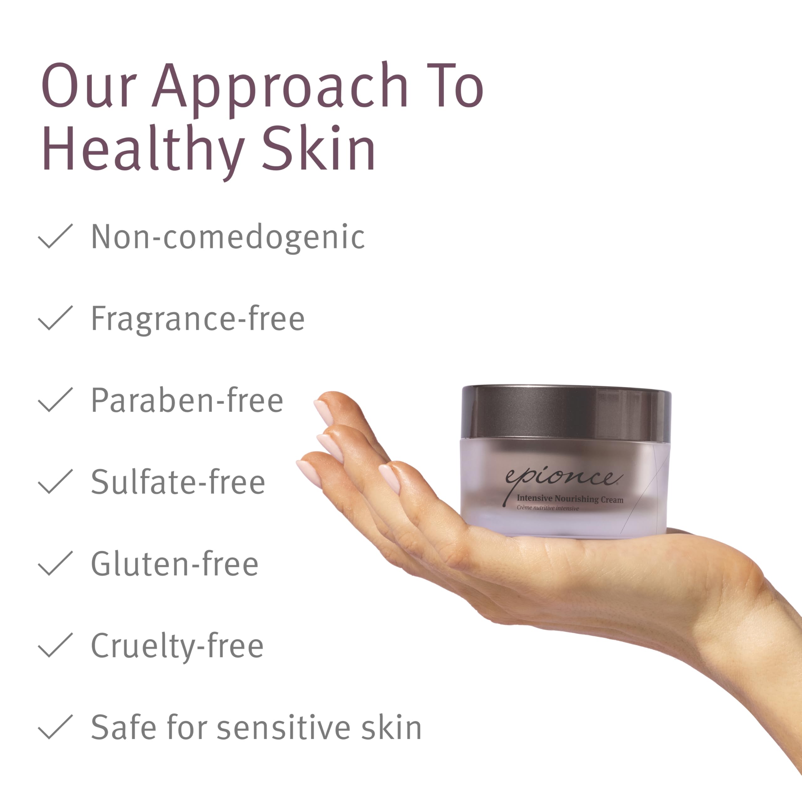Epionce Intensive Nourishing Cream anti-aging moisturizer for face and neck, reduces wrinkles, hydrating skin.