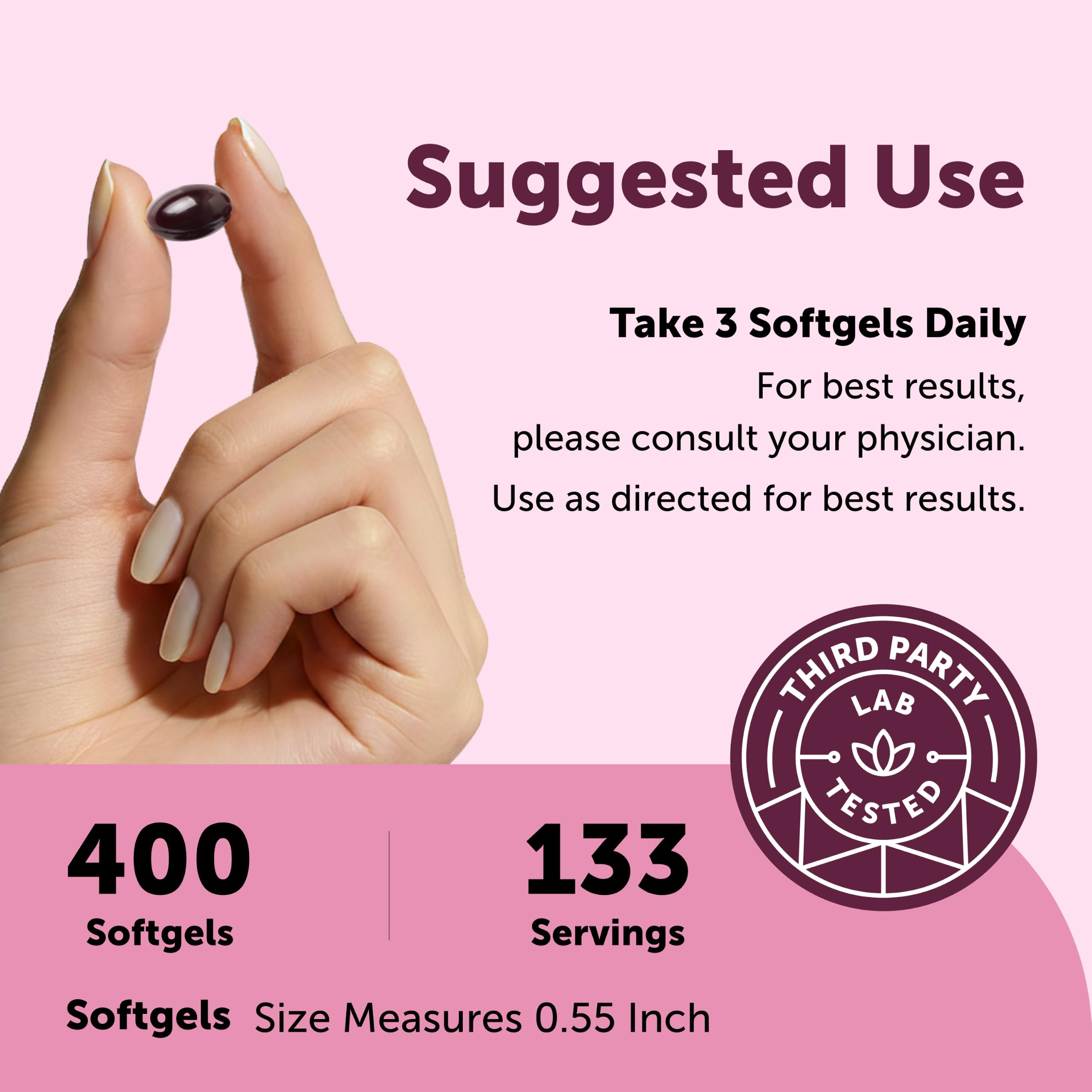 Micro Ingredients 21-in-1 Hair Skin Nails Softgels 400ct