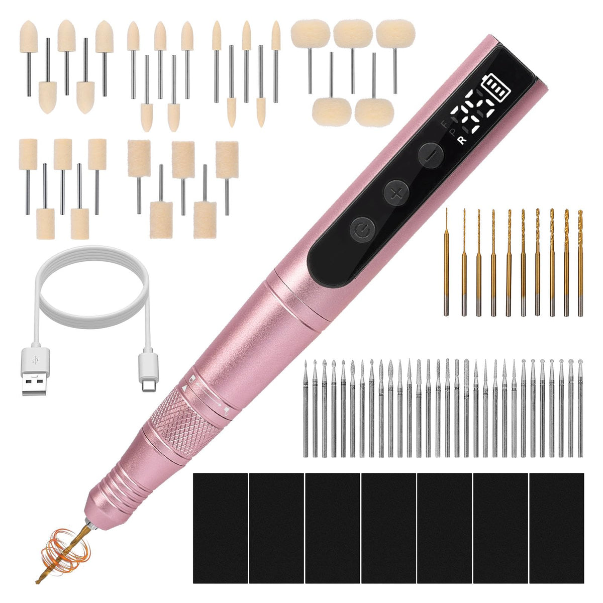 WECLAYER Polymer Clay Polishing Kit,Electric Clay Drill,Cordless Rotary Tool Kit,35-Speed Adjustable,Jewelry Making Kit,