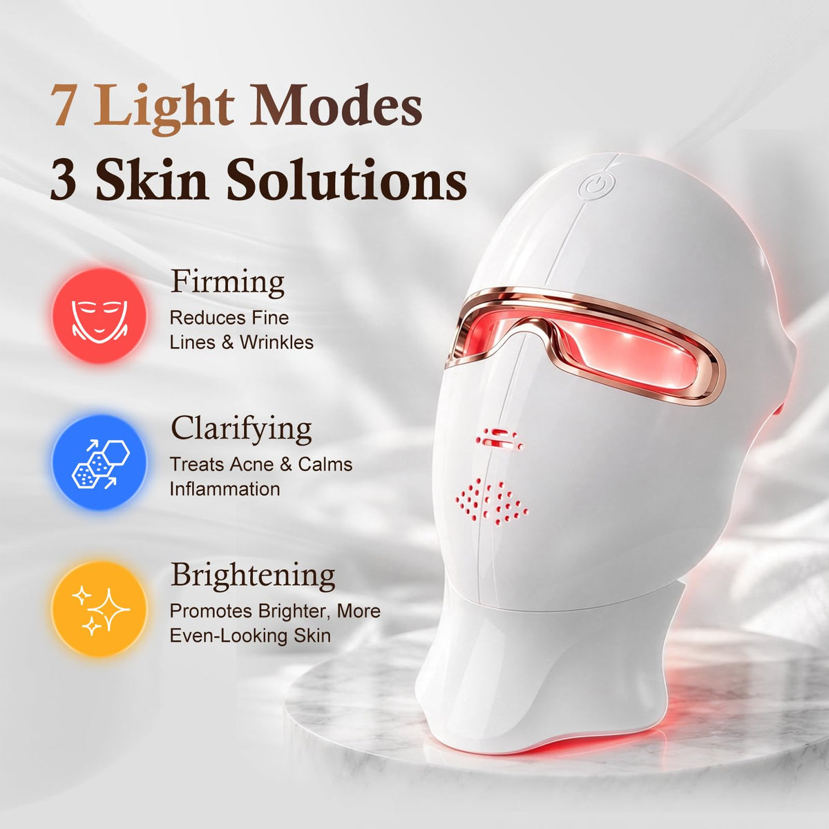 Red Light Therapy Mask for Face 850nm NIR Treats Acne - Aimilove Official Imagery - 6