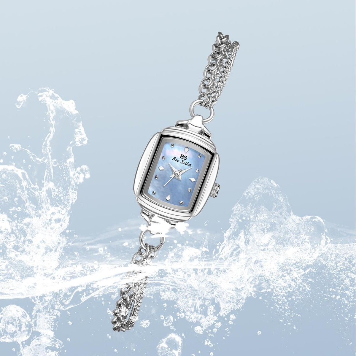 CARLIEN Women's Small Dainty Rectangle Tassel Chain Ultra Thin Quartz Watch – product photo (Wrist Watches)