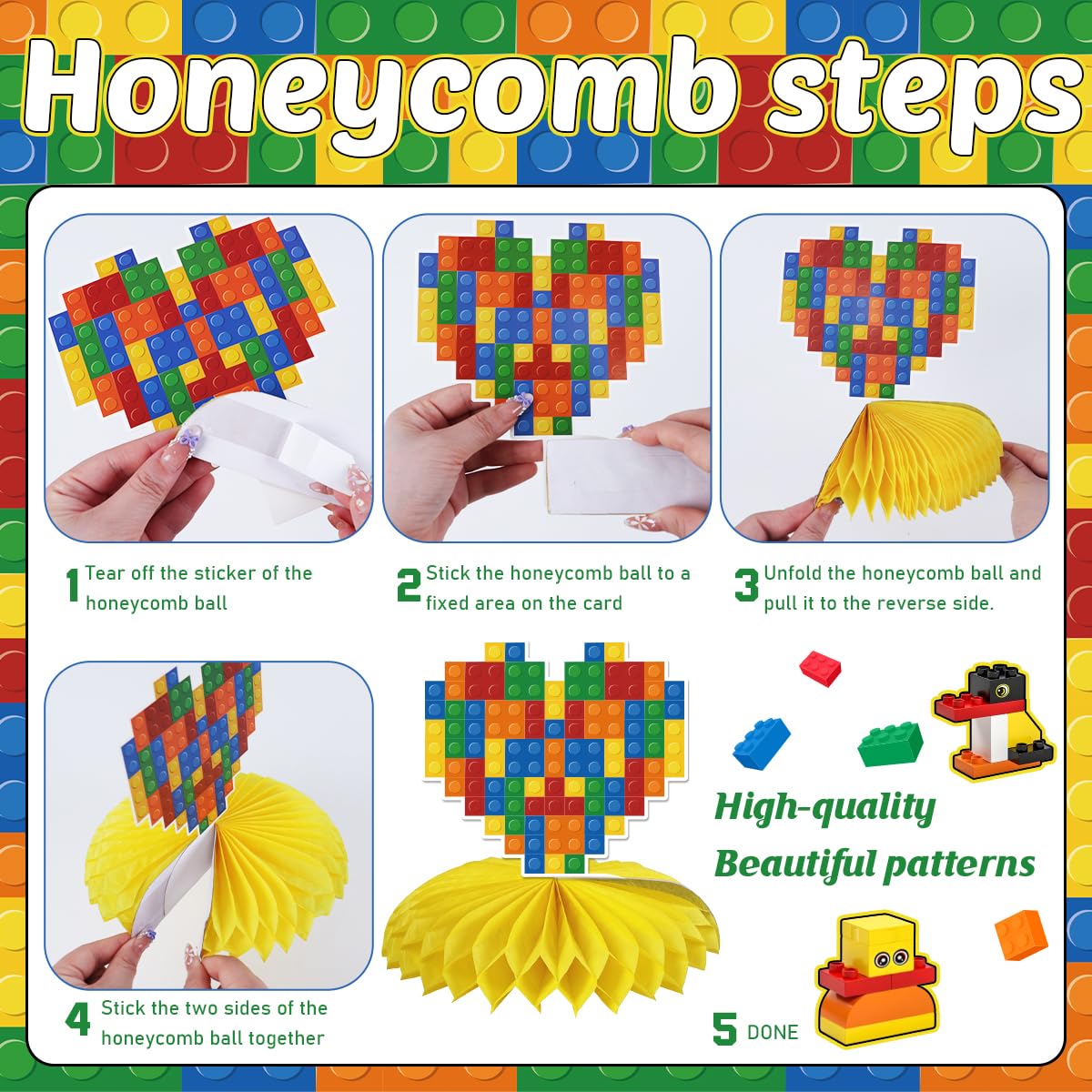 Haiyumaoyi 224Pcs Building Block Birthday Decorations, ALL-IN-1 Serves 26 – full view