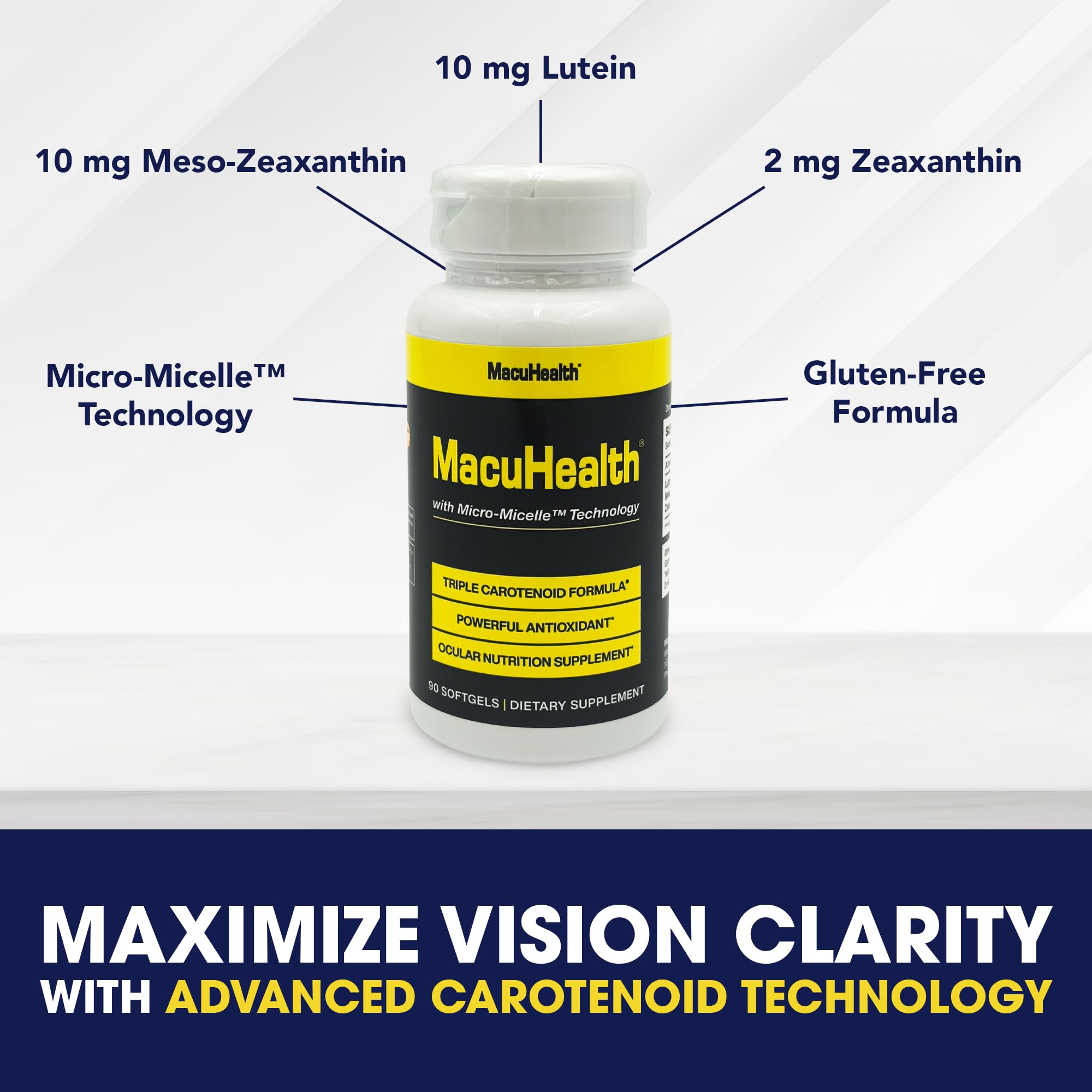 Macuhealth Triple Carotenoid Formula - Eye Vitamins for Adults