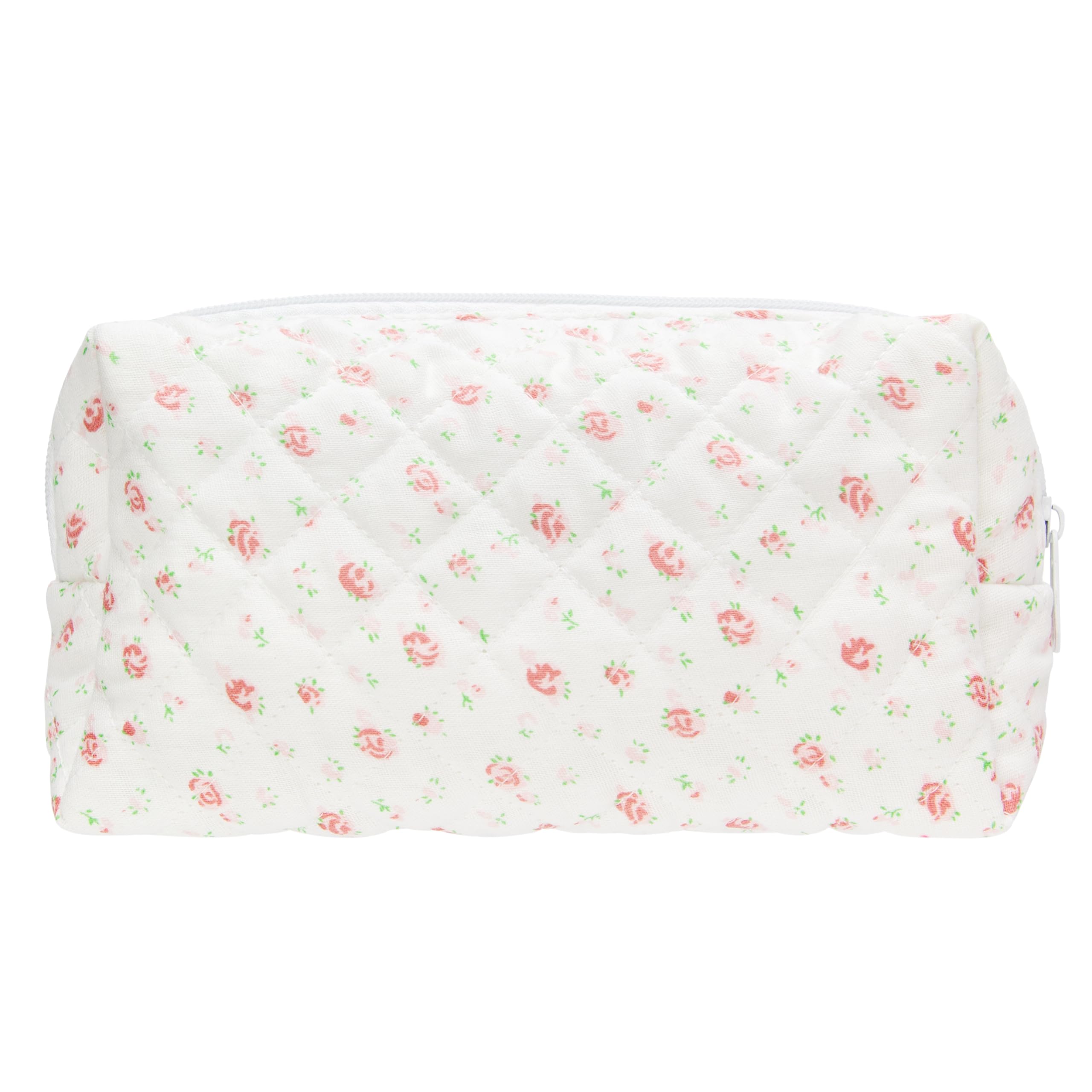 PAZIMIIK Small Quilted Makeup Bag,Zipper Cosmetic Pouch,Gauze - Product Imagery