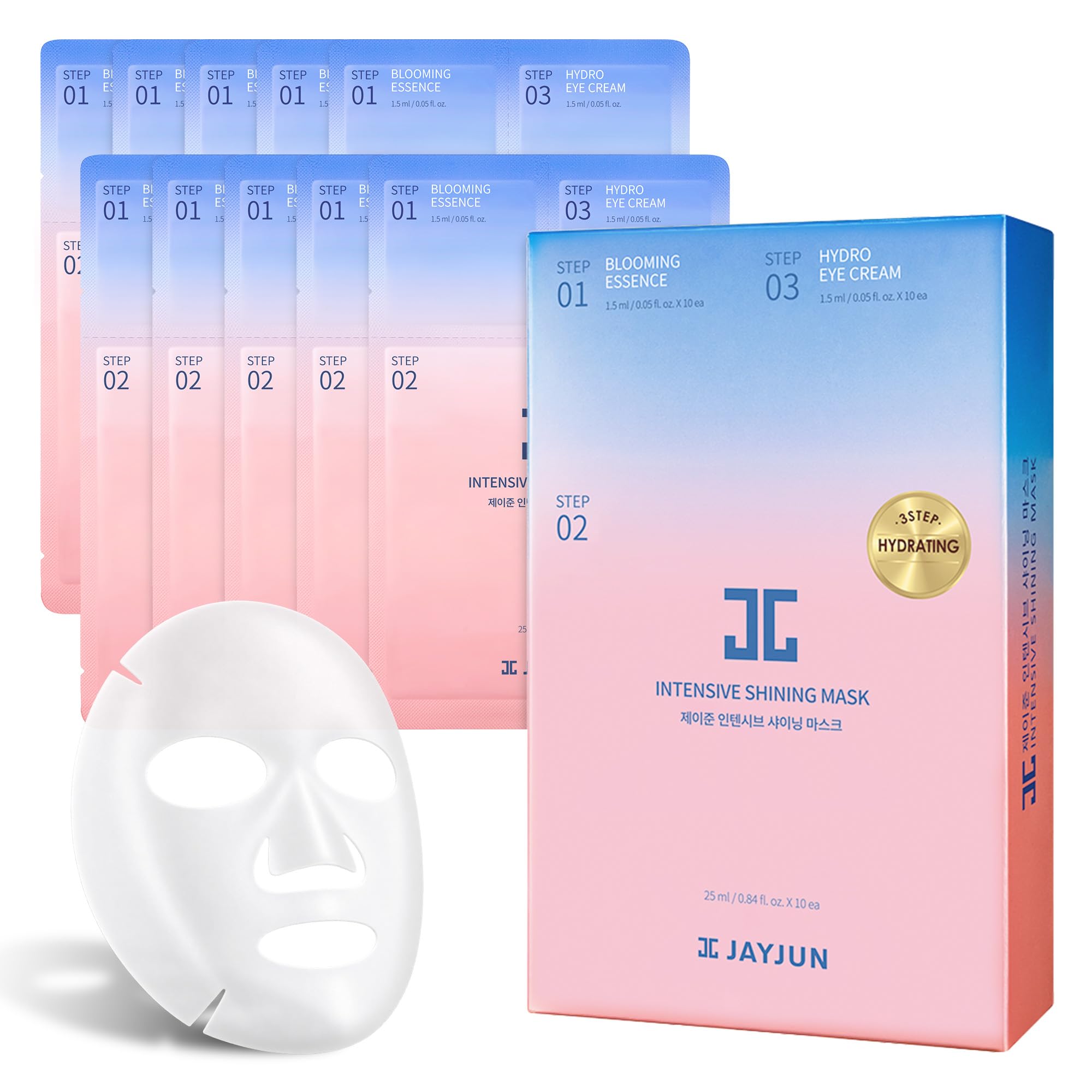 JAYJUN Intensive Shining Mask with Lavender Extract (10 Pack) - Product Imagery