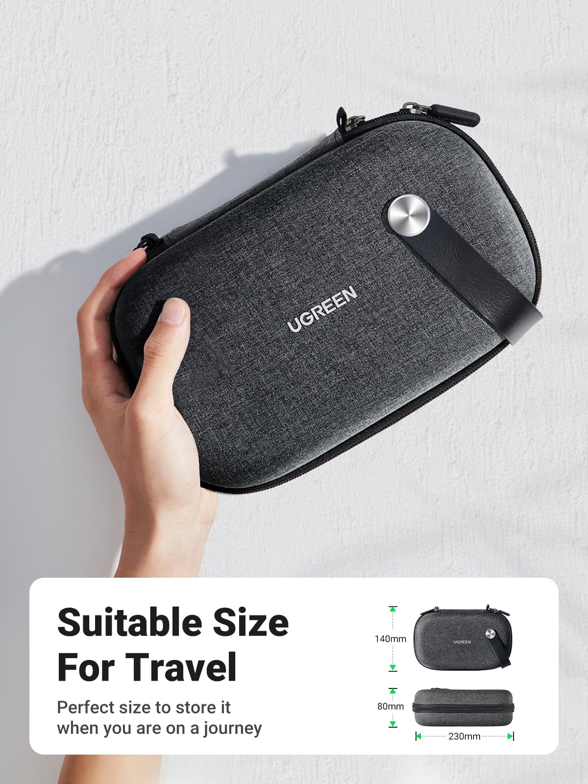 UGREEN Electronics Organizer Travel Case Cable Organizer Bag Waterproof Portable Storage Pouch for Charger, Cables, USB 