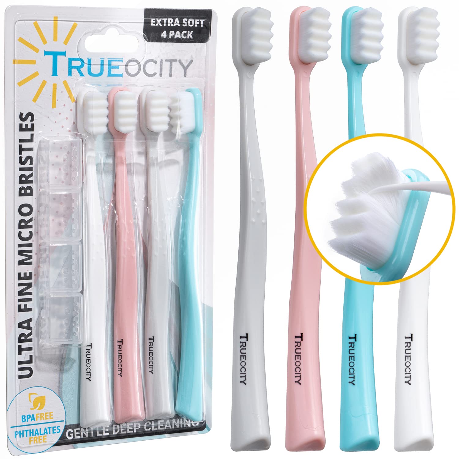 Extra Soft Toothbrushes For Adults, Nano Toothbrush 20,000 Ultra - Product Imagery