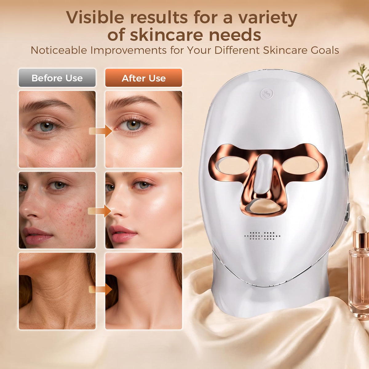 Red Light Therapy for Face Neck Wireless LED Face Mask - Mapretty Official Imagery - 3
