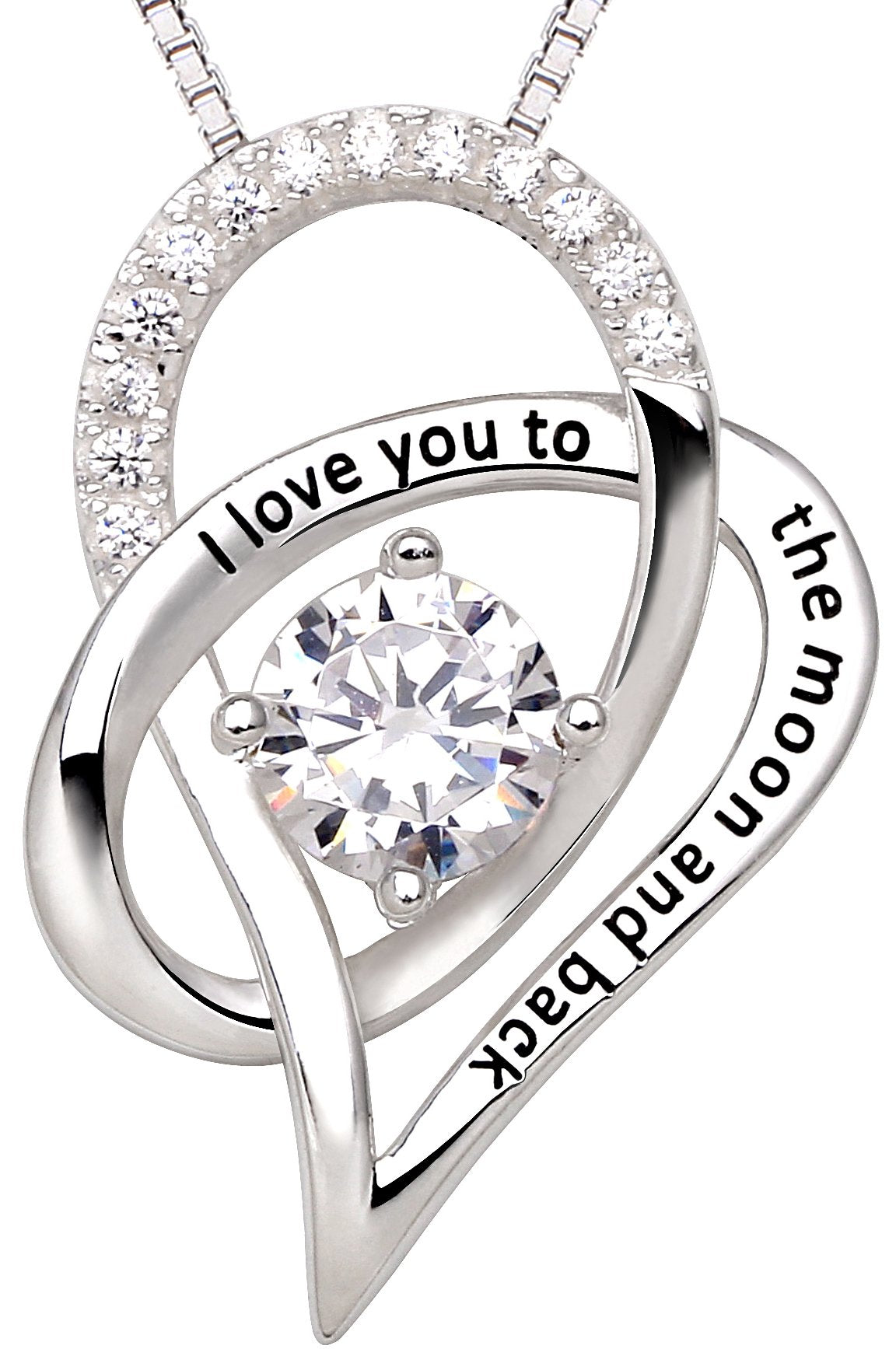ALOV Jewelry Sterling Silver I Love You To The Moon and Back - ALOV Official Imagery - 2