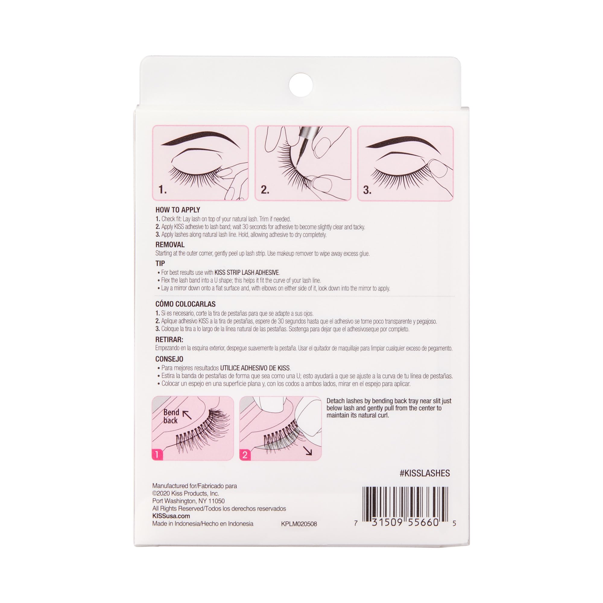KISS So Wispy false eyelashes, 12mm reusable lash clusters with 5 pairs, easy to apply for a natural, wispy eyelash look