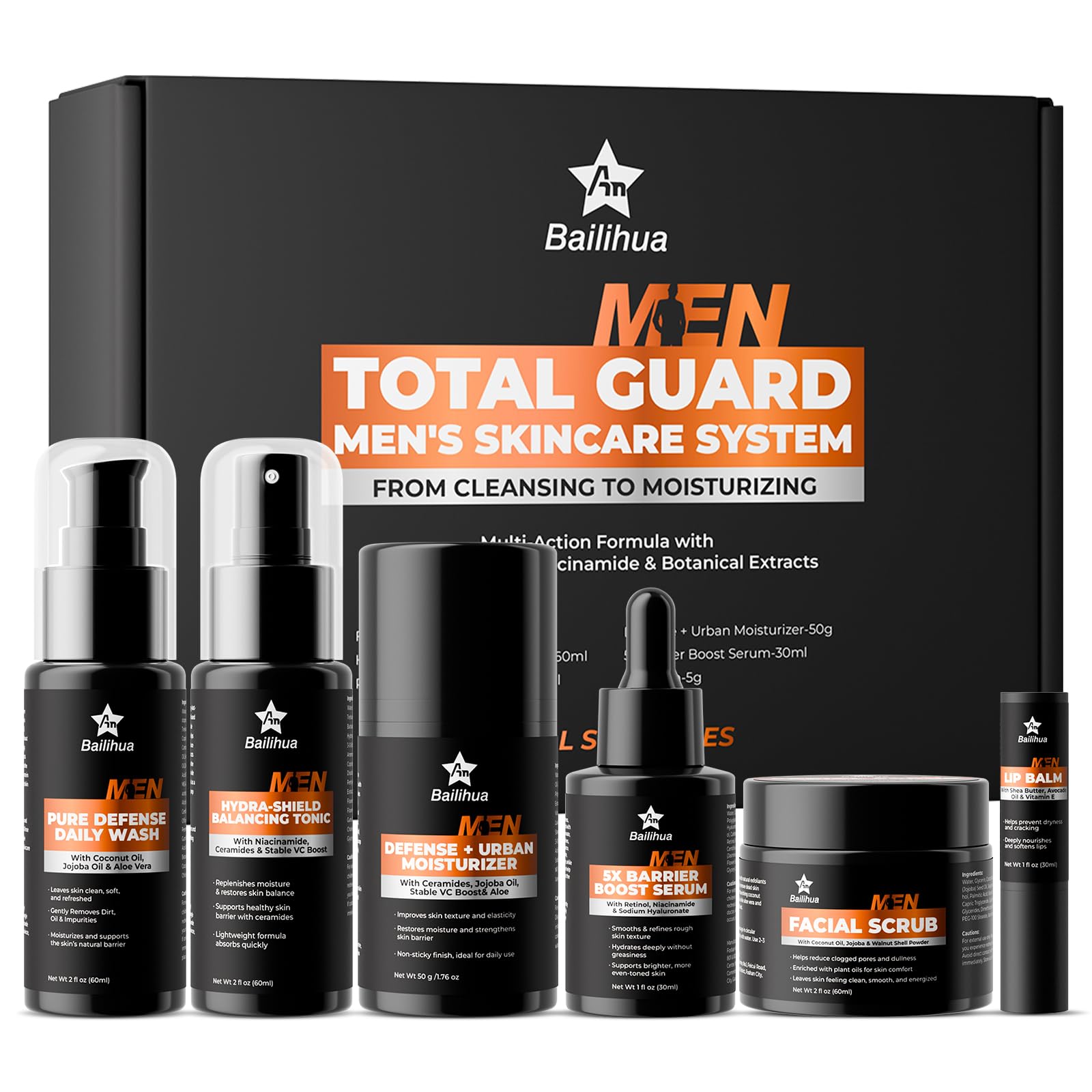Gift for Men Skincare Men's Skin Care Facial Kit Complete - Product Imagery