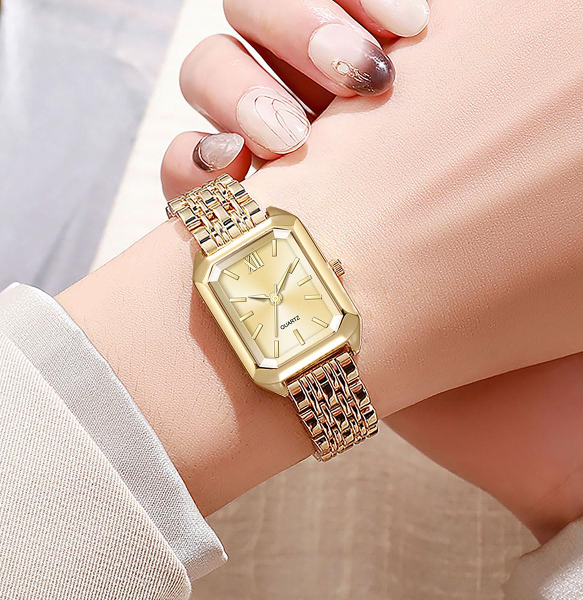 BESTKANG Watches for Women Wrist Watches Steel Strap Womens Watch Casual Fashion Simple Square Quartz Wristwatch – close